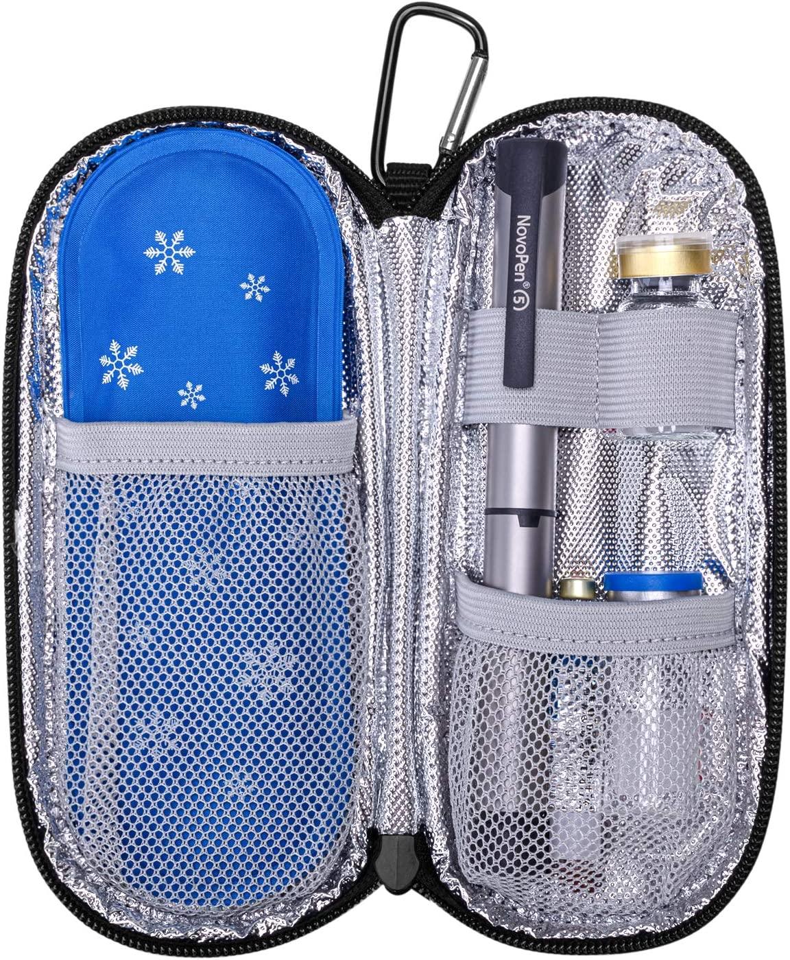 Yarwo Insulin Cooler Travel Case Diabetic Medication Organizer with 2