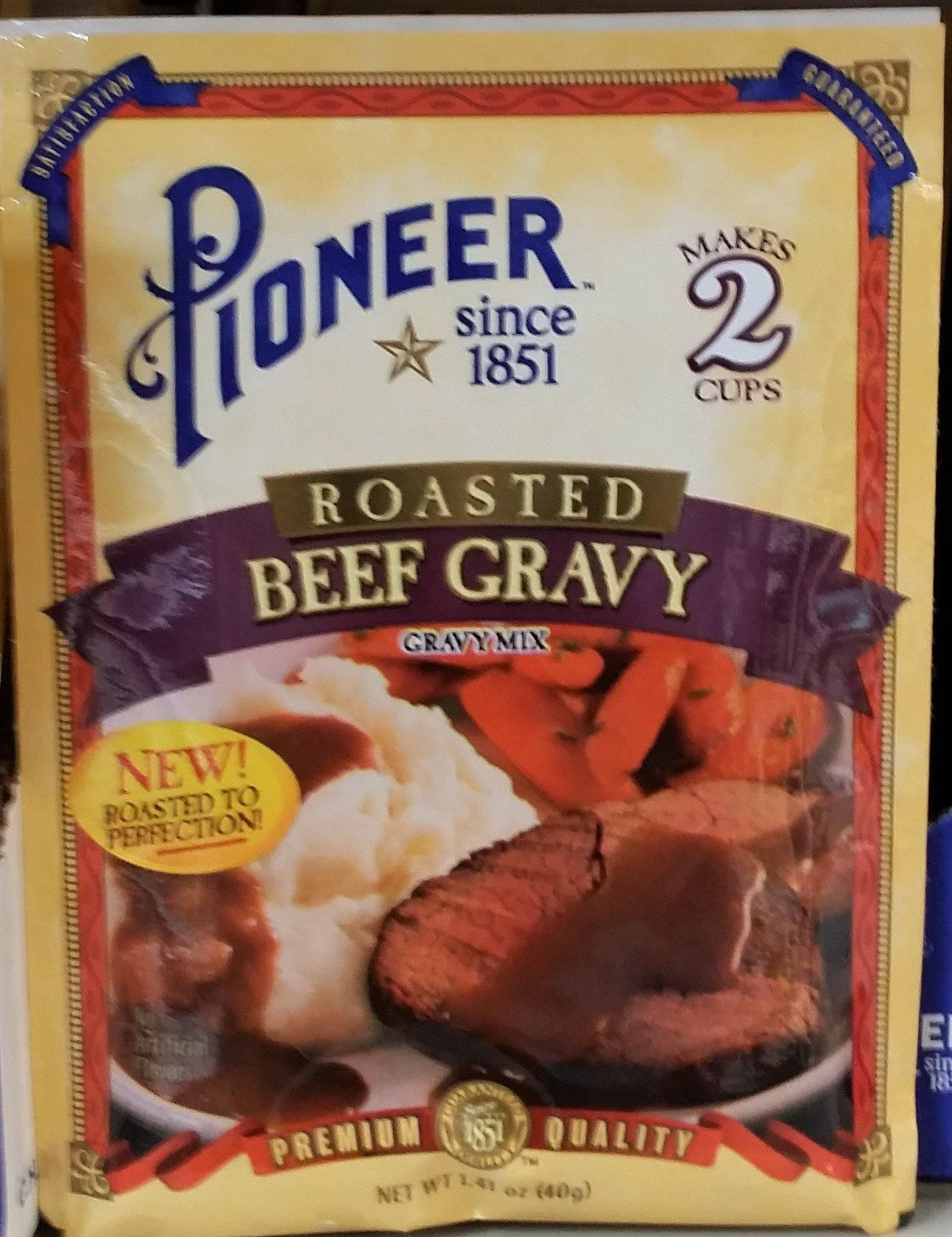 Pioneer Roasted Beef Gravy 1.41 oz Pack of 6 Delicious and