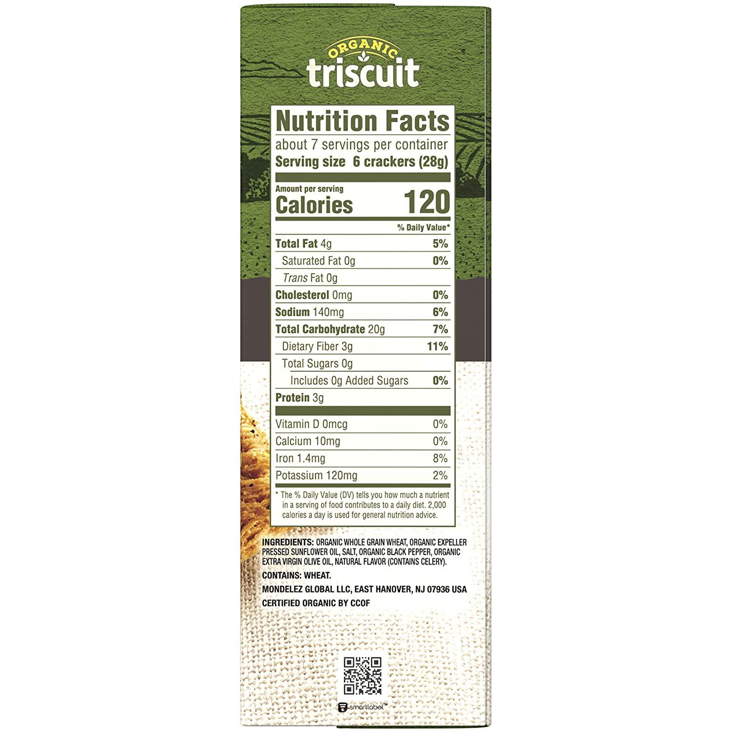 Organic TRISCUIT Crackers, Original Flavor, 1 Box (7 oz.)