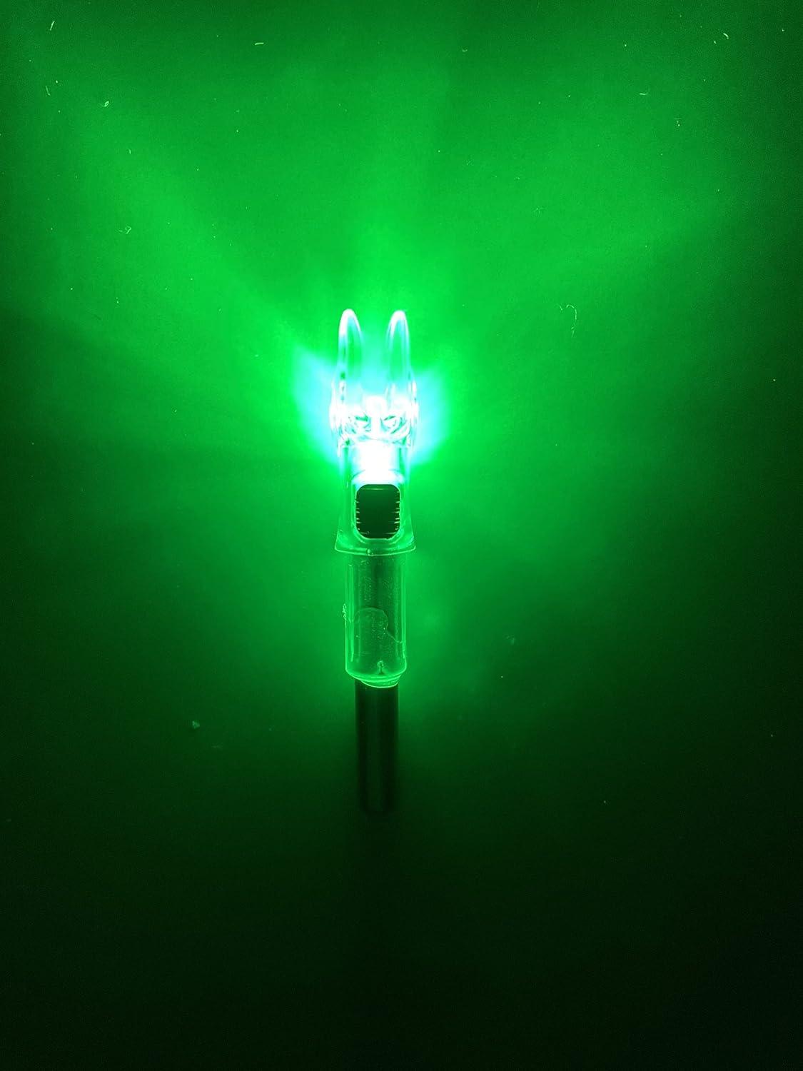 DEEPOWER S Lighted Nocks for Arrows .244/6.2mm 6 Pack Lighted Arrow