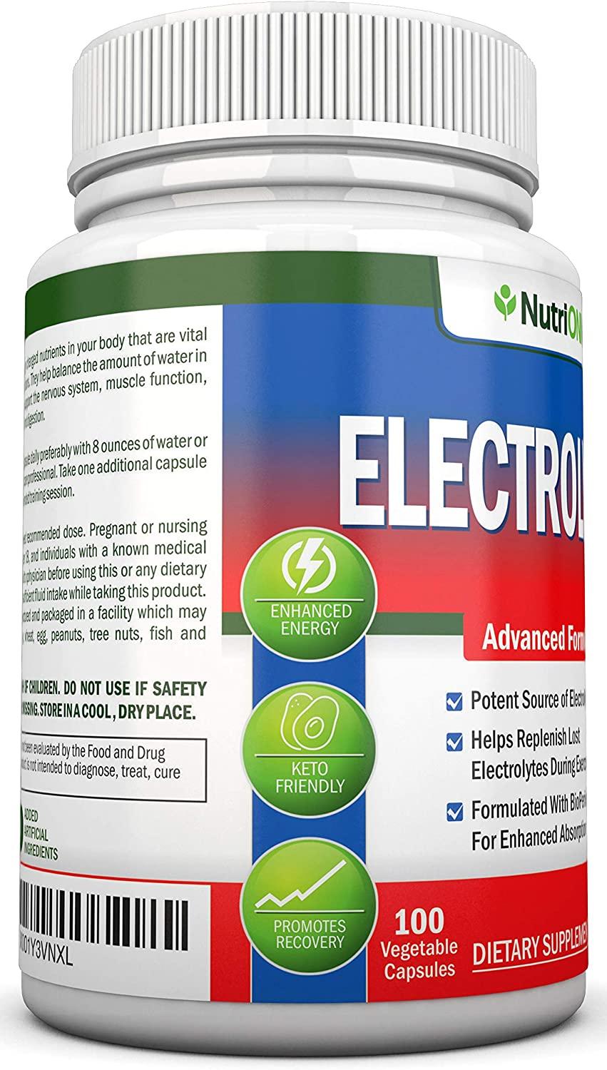 Electrolytes 100 Natural Electrolyte Replacement Capsules Premium