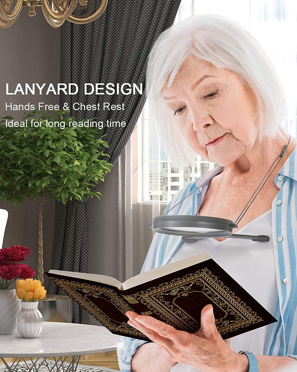 EasyLifeCare Hands Free Chest Rest LED Magnifier Neck Wear Visual Aid