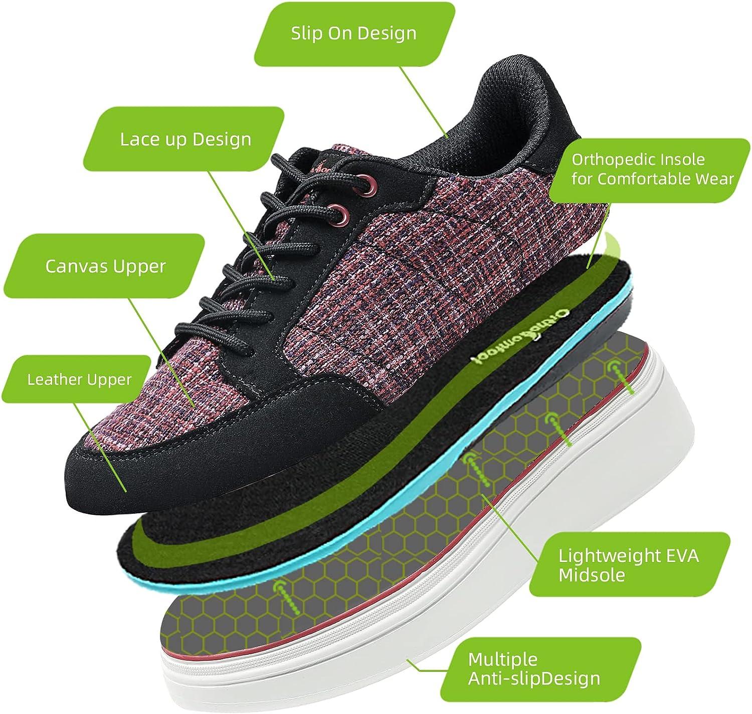 Dames Cushion platte wandelschoenen comfortabele loopschoenen zachte zool orthopedische sneaker dames casual comfortabele schoenen loopschoenen mesh up gymschoenen lichte joggingschoenen tennisschoenen, grijs, 38 EU