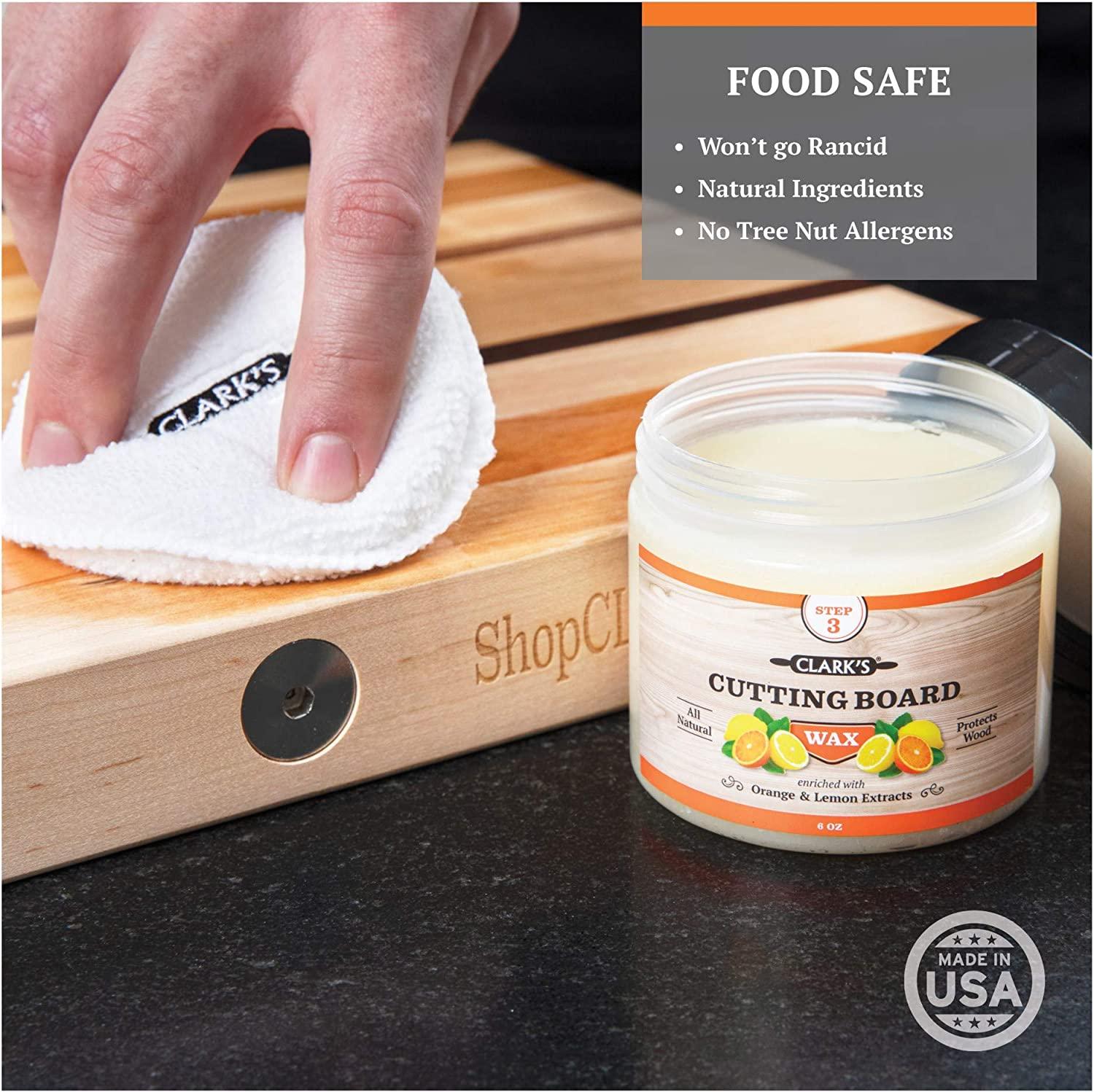 CLARK'S Coconut Cutting Board Wax, Contains No Mineral Oil