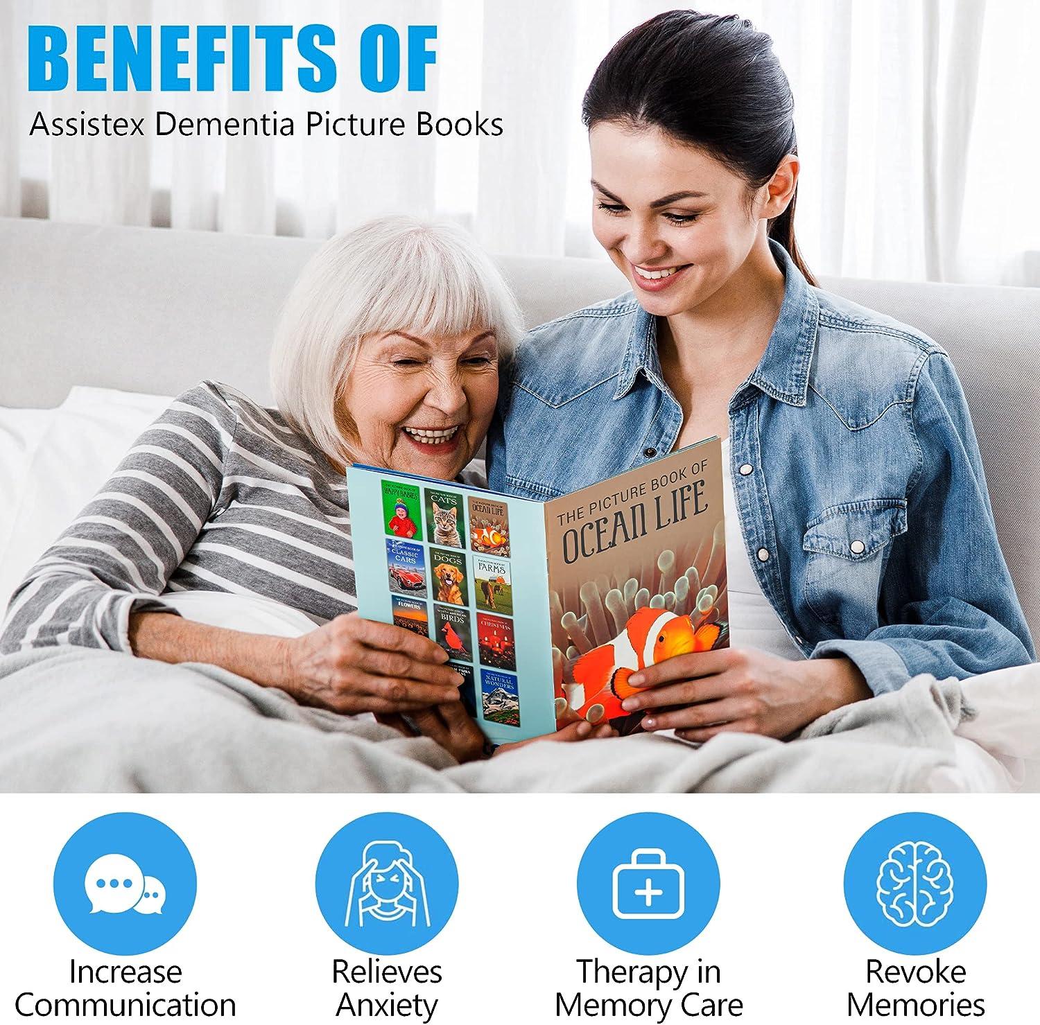 Picture Book Set for Seniors with Dementia - Alzheimer's Activity for Adults  - for Patients in Nursing Home - Gifts for Elderly - Memory Care Games -  Stroke Rehab - Brain Exercise - Parkinson Product