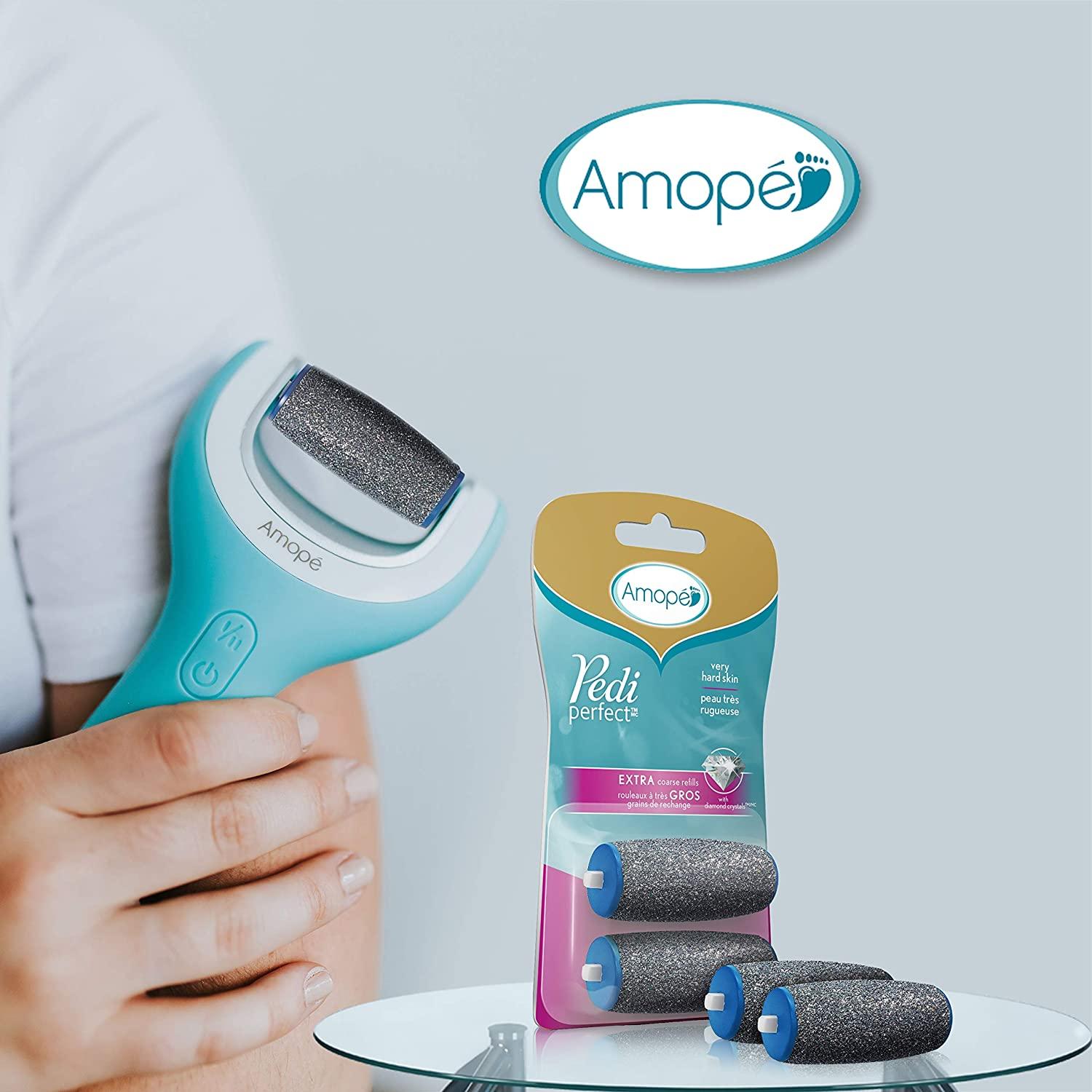 Amope Pedi Perfect Electronic Foot File Refills, Extra Coarse Rollers for  Feet, Removes Hard and Dead Skin - 2 Count