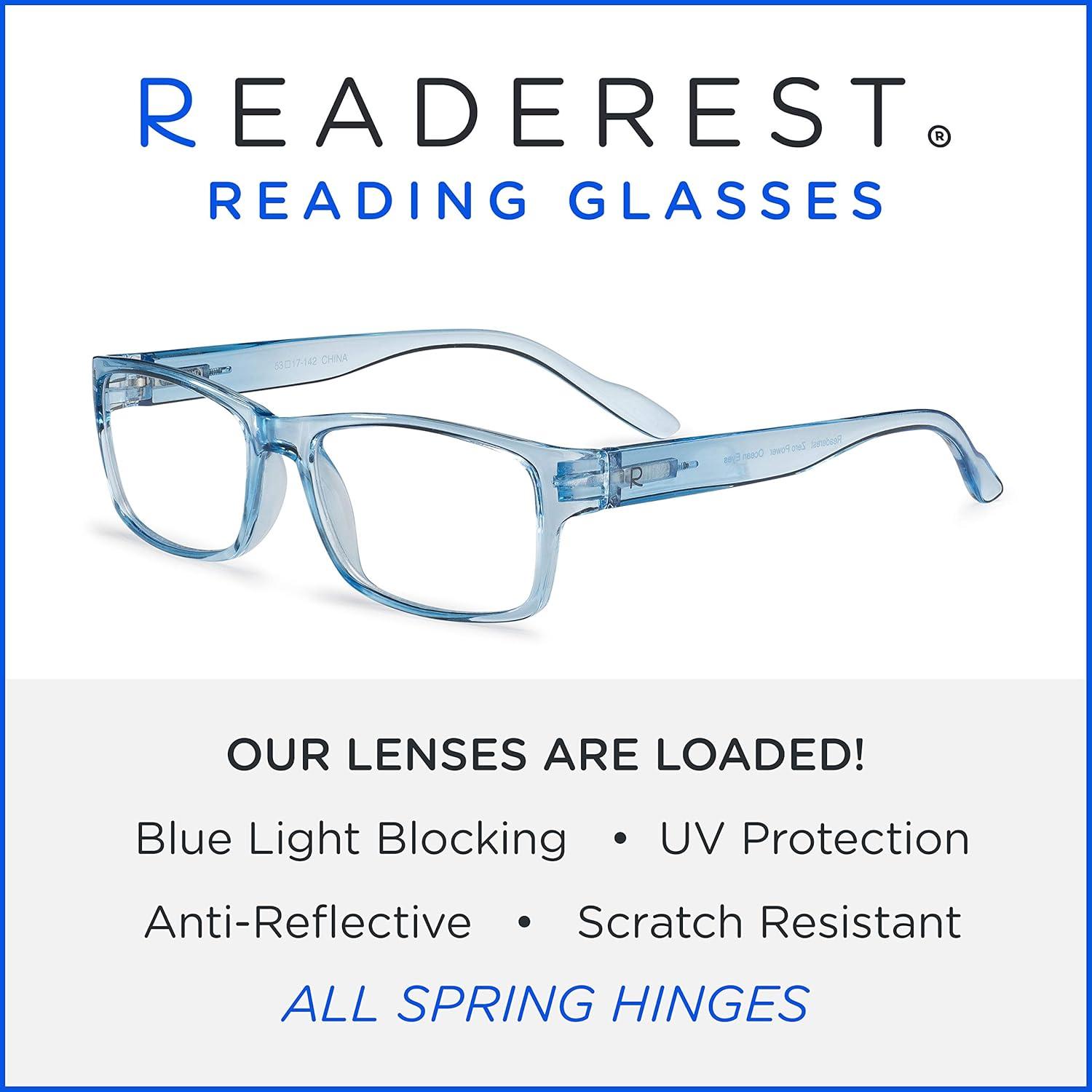 Readerest Blue Light Blocking Reading Glasses Light Blue
