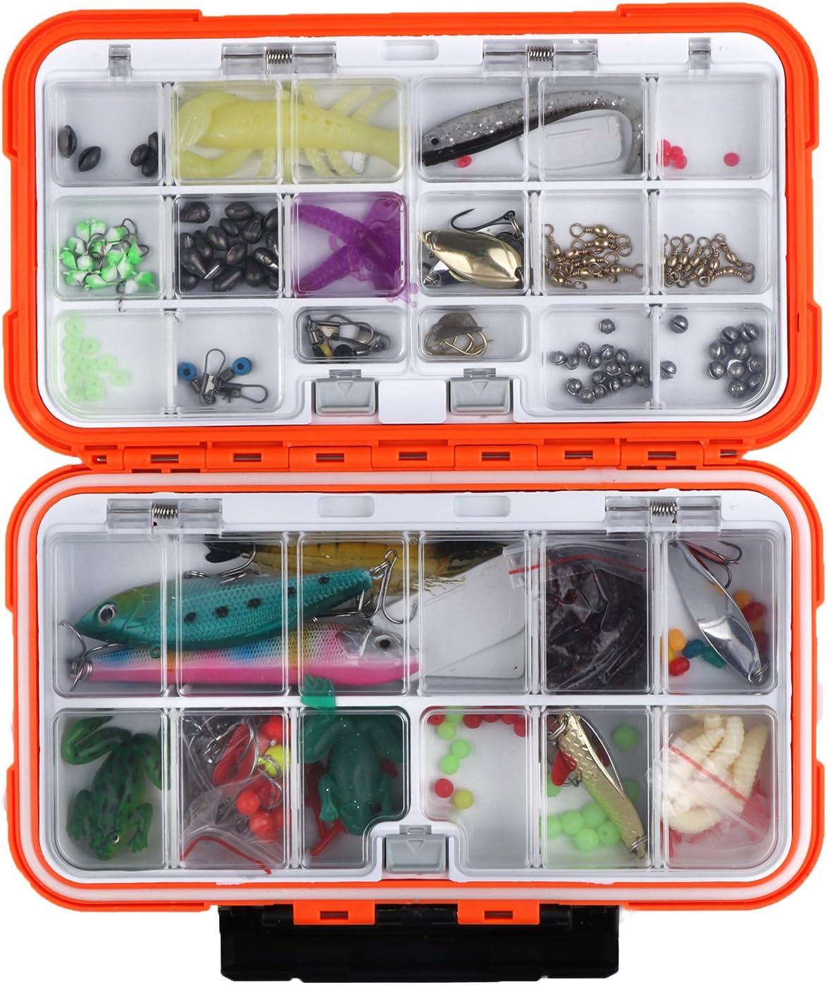 Goture Small Tackle Box, Waterproof Fishing Lure Boxes, Storage Case Bait  Plastic Accessories Containers Orange SMALL 7.8'' X 4.2'' X 1.8'' Orange  SMALL(Size: 7.8'' L X 4.2'' W X 1.8'' H)