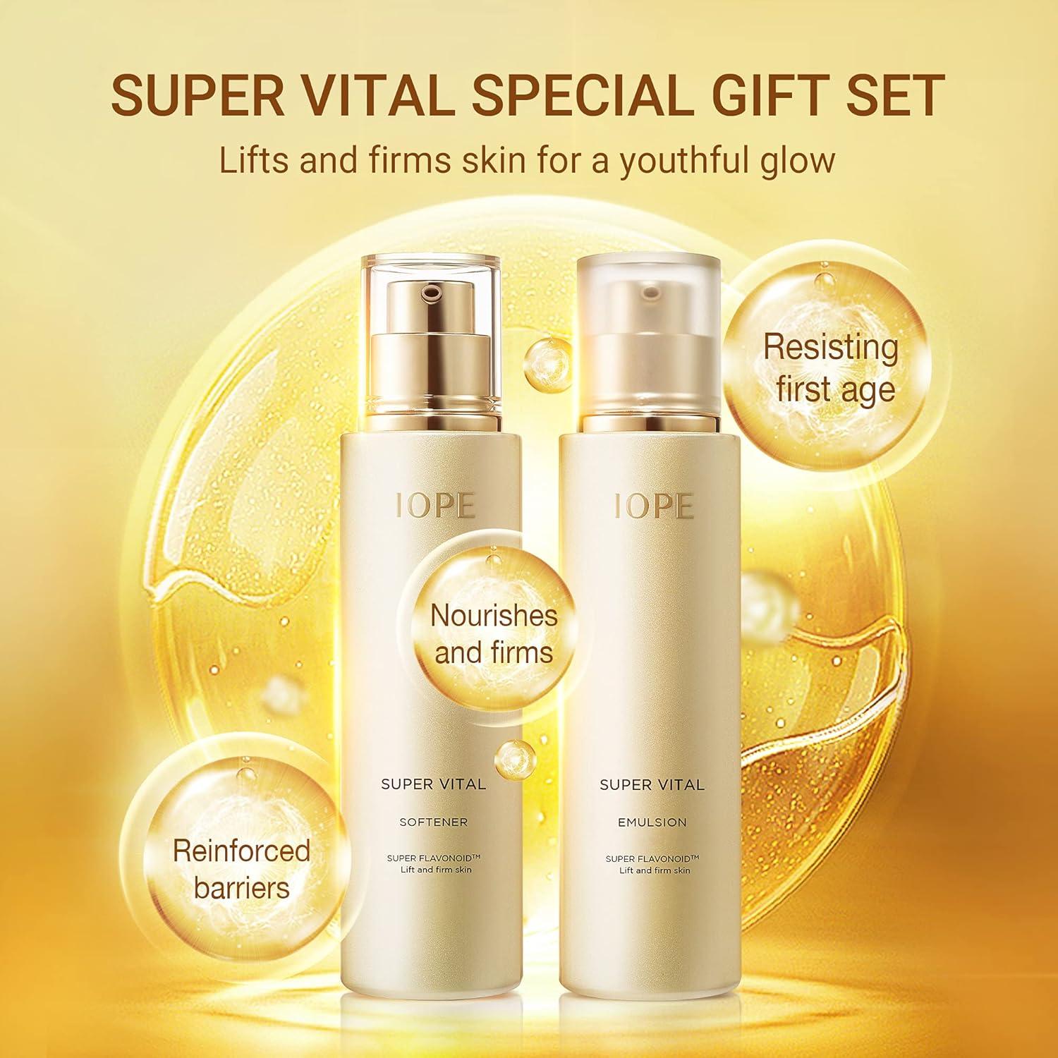 IOPE Super Vital Skin Care Set - Luxury Korean Anti-Aging Gift Set