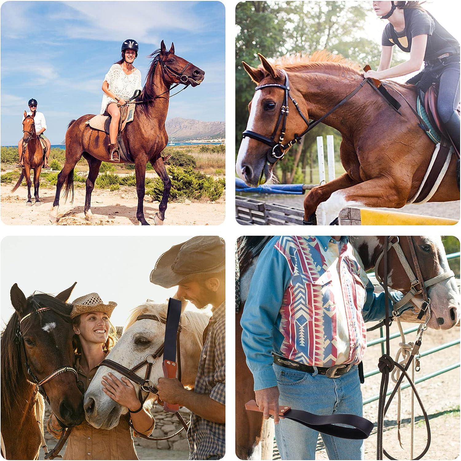 CANIPHA Leather Riding Crop for Horses, 18'' Horse Crop Leather Paddle