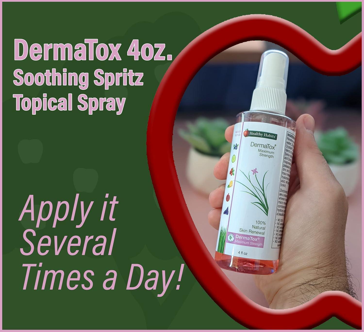 Healthy Habits DermaTox 4oz Soothing Spritz Topical Spray All Natural