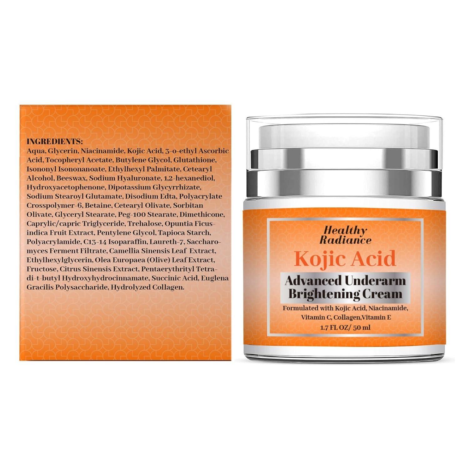 Kojic Acid Underarm Brightening Cream | Dark Spot Corrector with Glutathione Vitamin C & Niacinamide | Non-Greasy Cruelty-Free 1.7 Fl Oz | Buy Now with Express International Delivery | GoSupps.com Kojic Acid Underarm Brightening Cream | Dark Spot Corrector with Glutathione Vitamin C & Niacinamide | Non-Greasy Cruelty-Free 1.7 Fl Oz | Buy Now with Express International Delivery | GoSupps.com