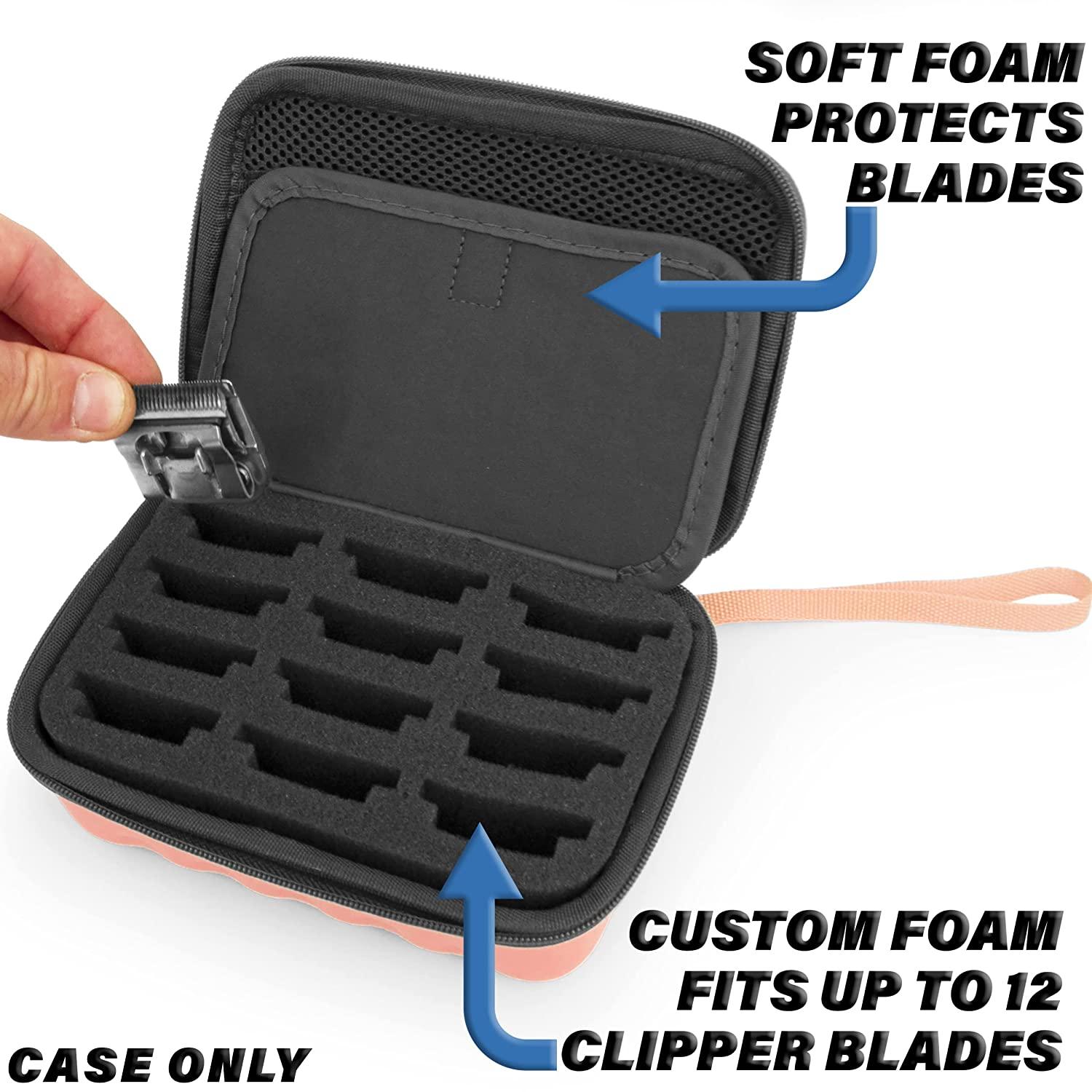 CASEMATIX Rose Gold Clipper Blade Holder for 12 Blades Protective