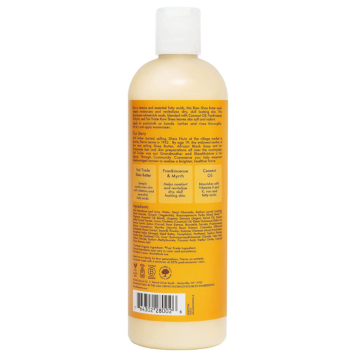 Sheamoisture Hydrating Body Wash for Dry Skin Raw Shea Butter to