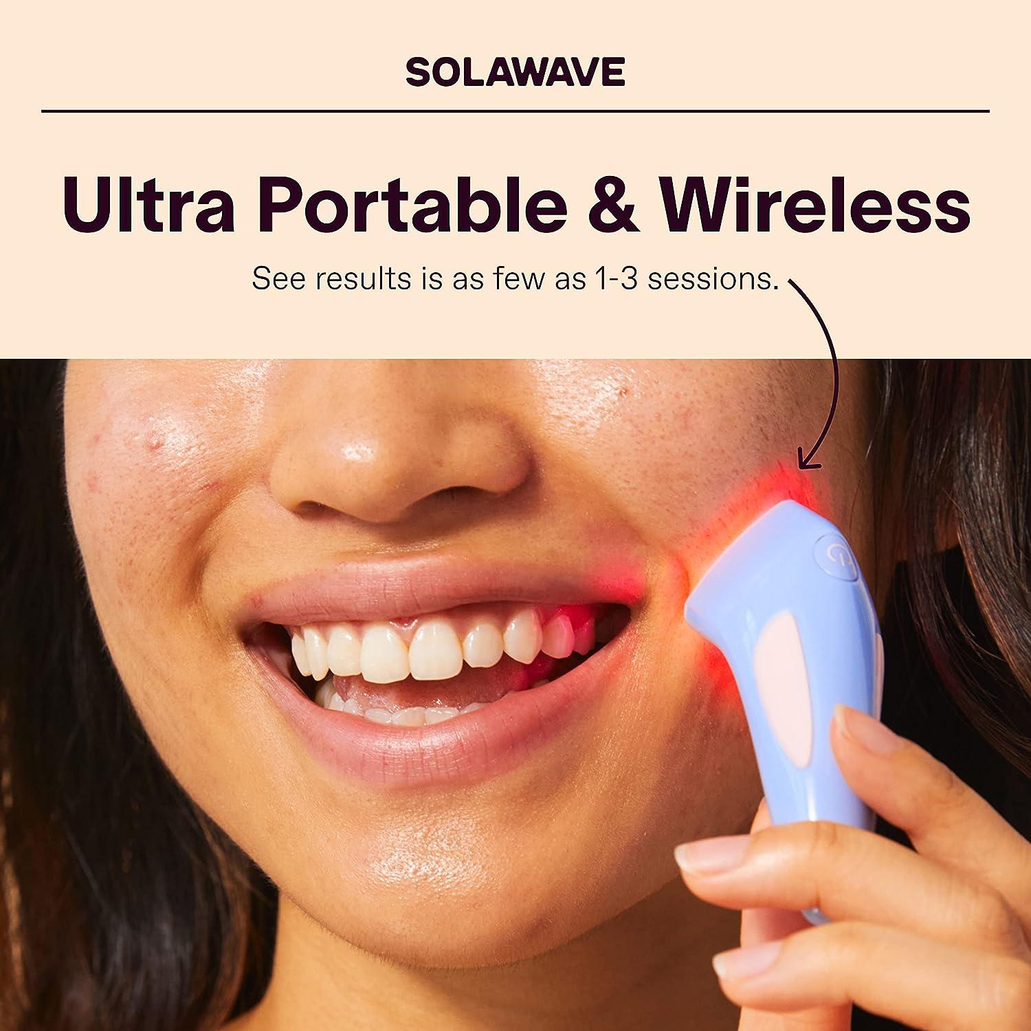 Solawave Bye Acne Spot Treatment Red & Blue Light Therapy Device for