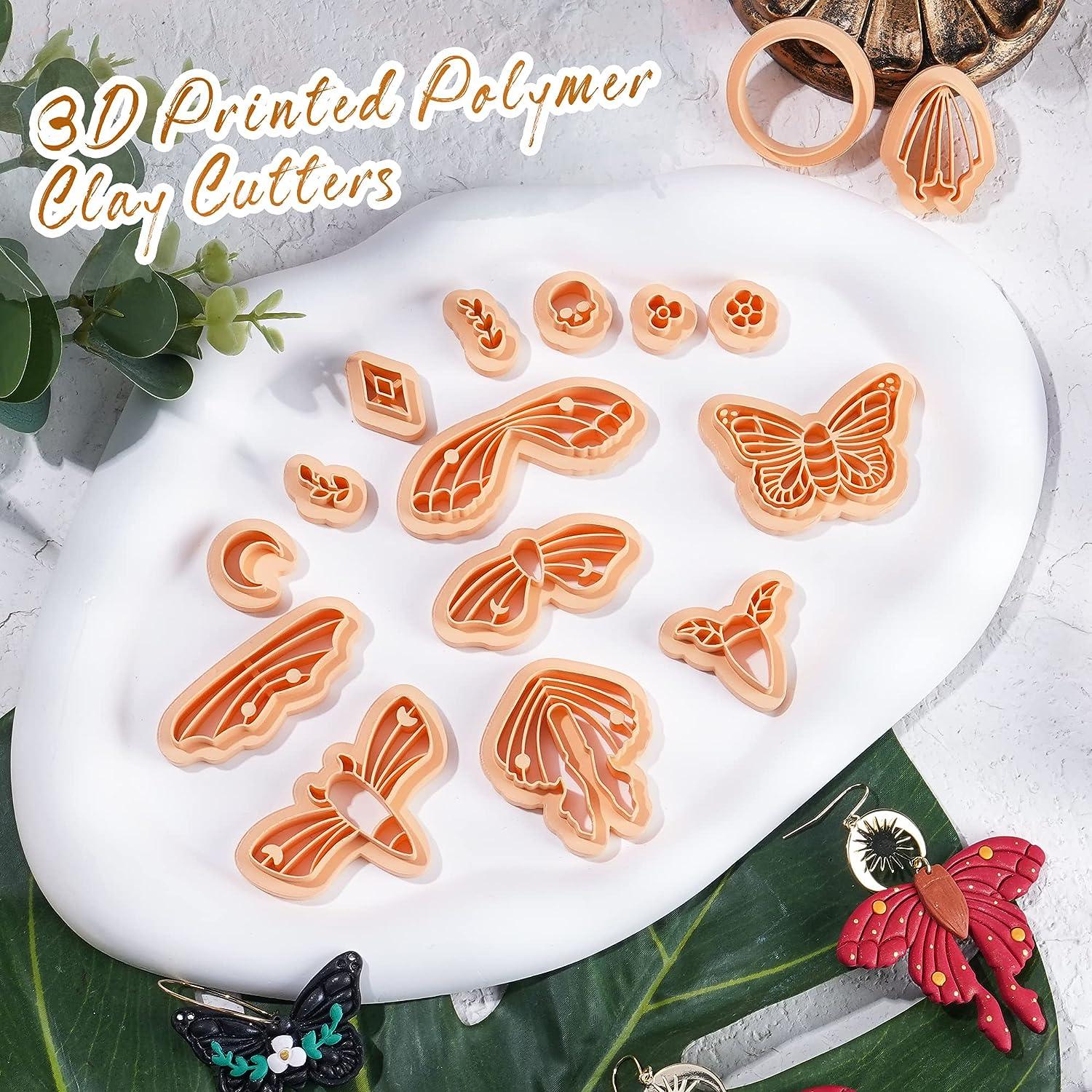 Puocaon Luna Moth Polymer Clay Cutters - 16 Shapes Clay Cutters