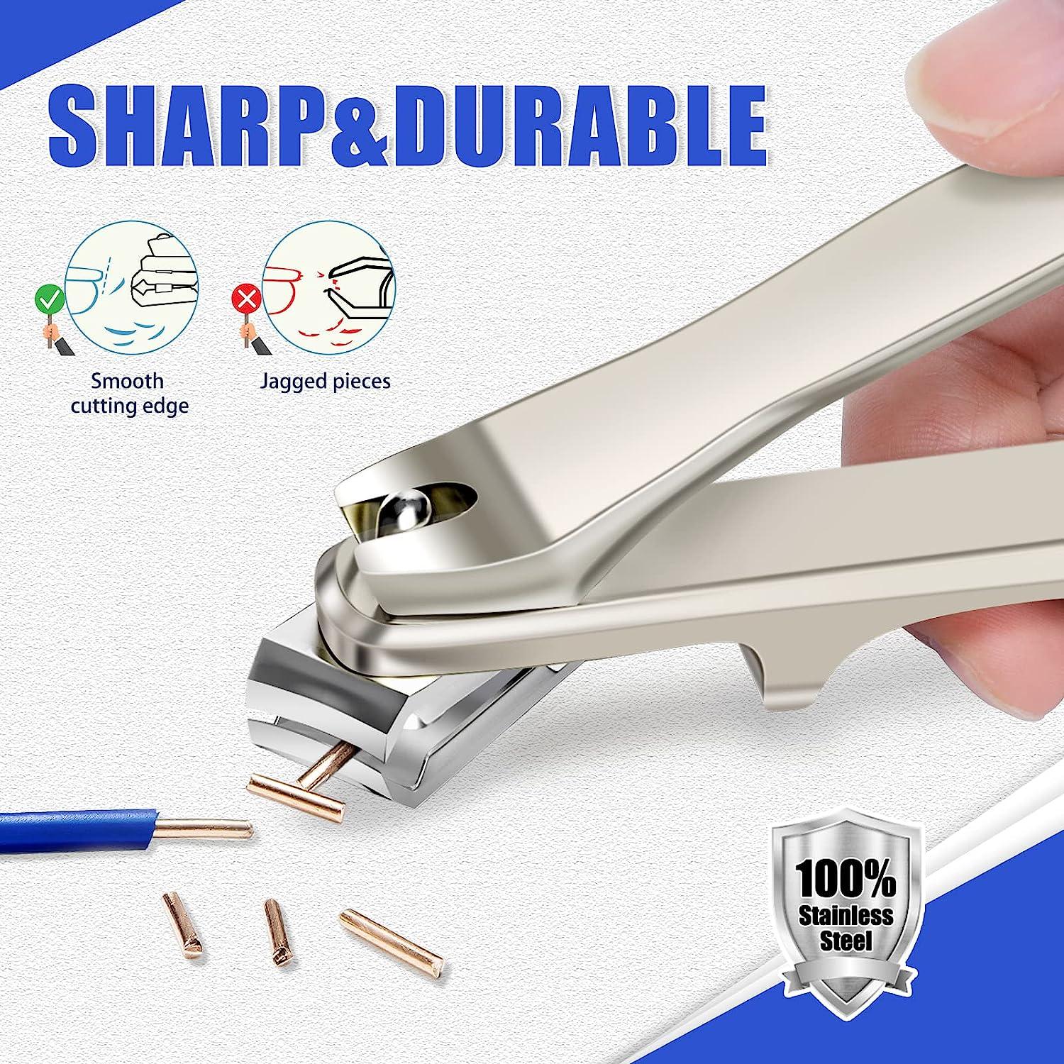 FUMAX Toenail Clippers for Seniors Men 360 Degree Rotary, Long Handle Heavy  Duty Fingernail Clippers, Ultra Sharp Stainless Steel Curved Blades, Easy