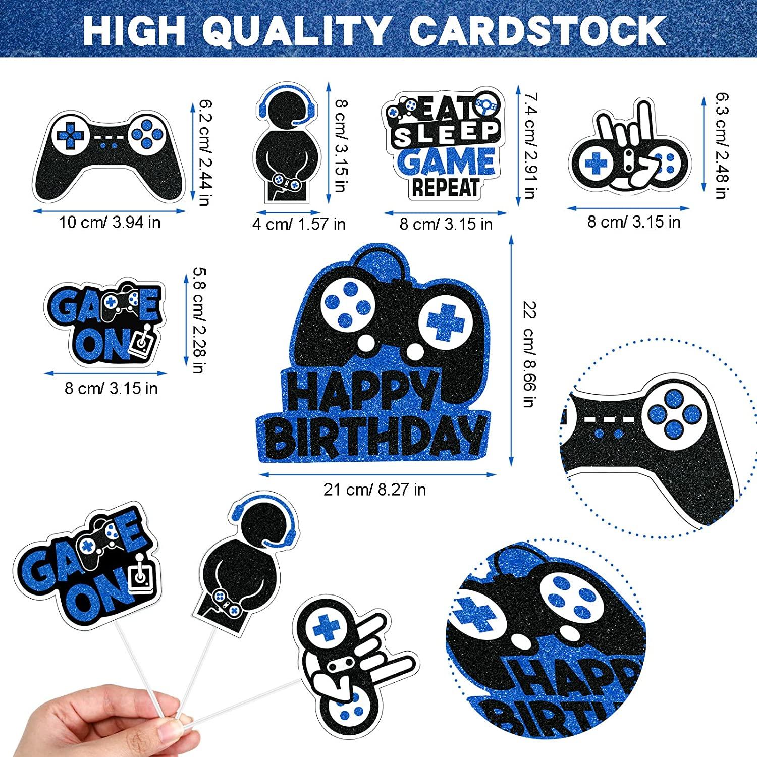 31 Piece Video Game Happy Birthday Cupcake Toppers Cake Toppers Video