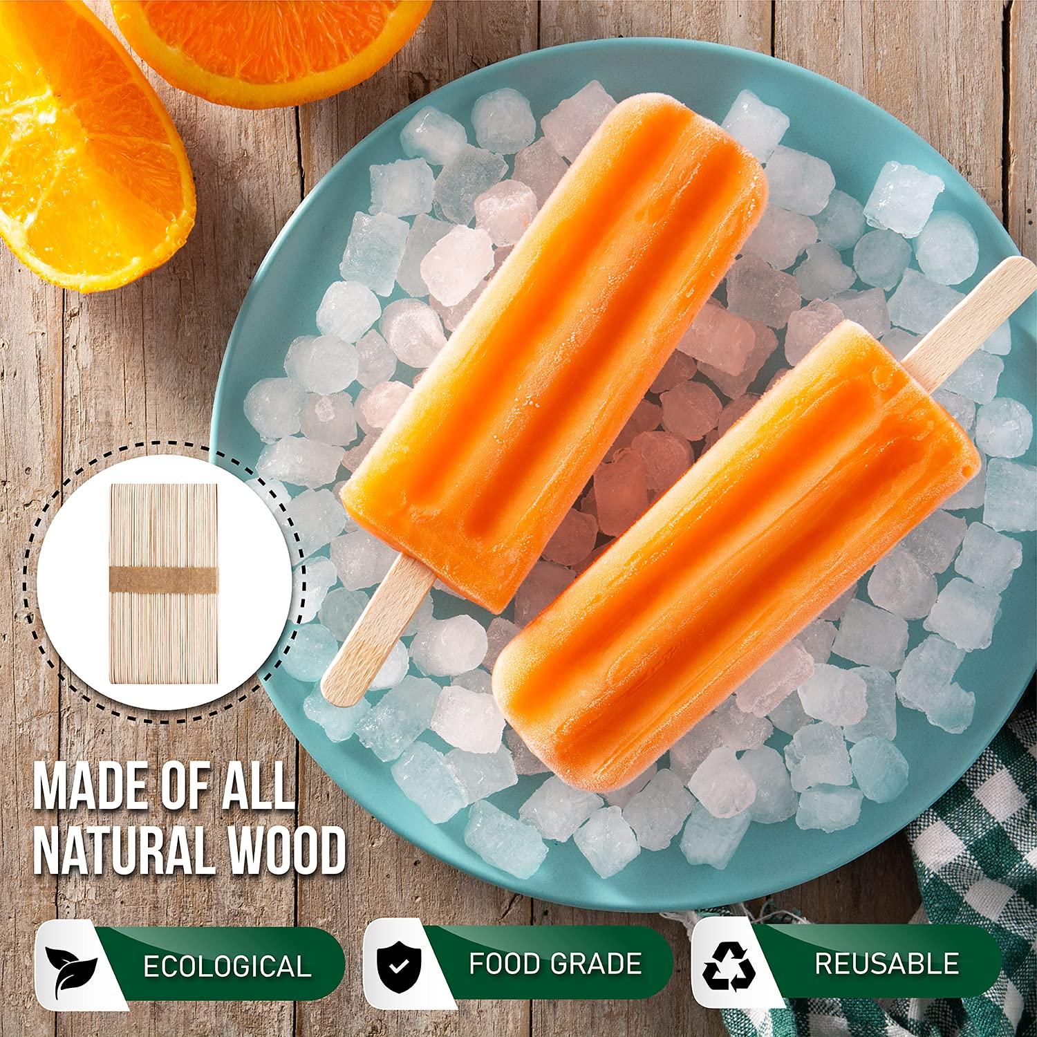 Large Wooden Wax Sticks 100-Pack - Multi-Purpose Spatulas For Hair Removal & Crafts