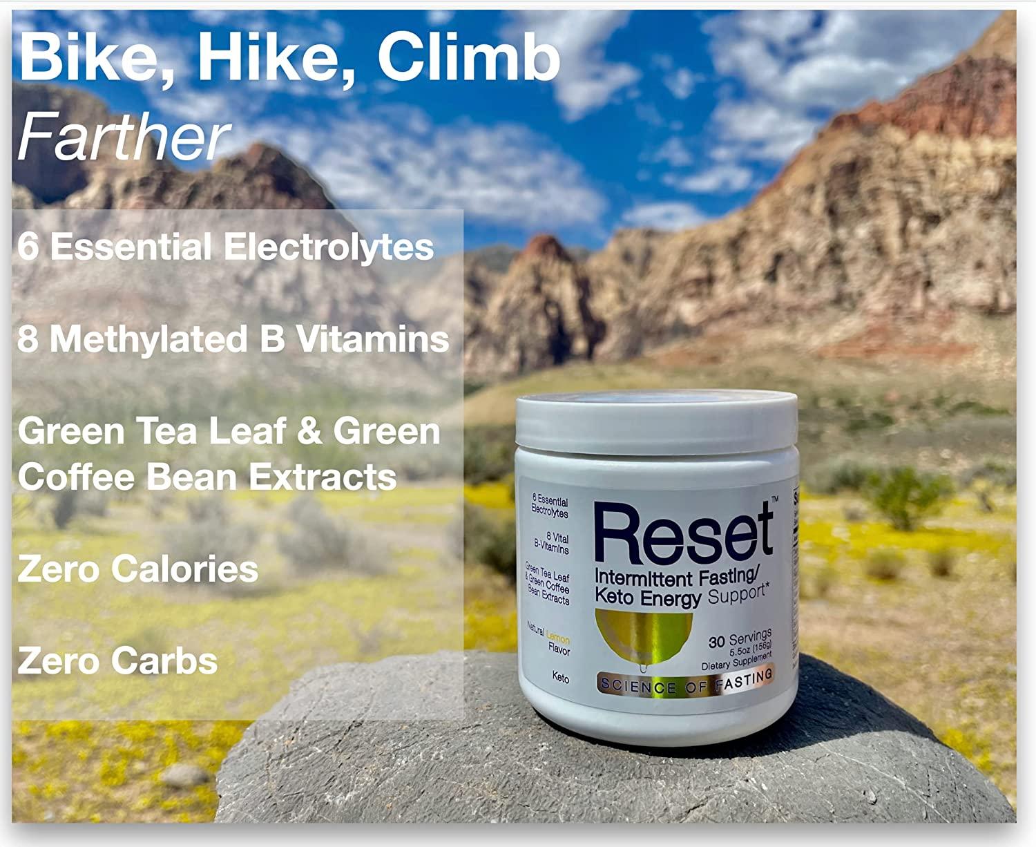 RESET Fasting Energy 6 Electrolytes, Himalayan Salt,