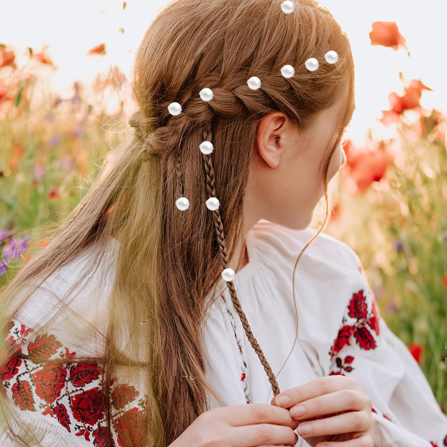 30Pcs Hair Pearls Hair Clips Pearl Hair Pins White Pearls for Hair