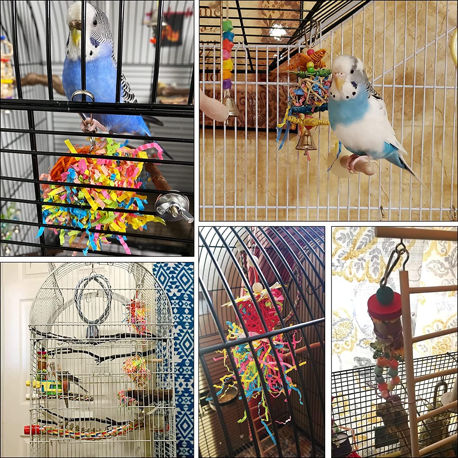 YUEPET 4 Pack Bird Shredder Toys Small Parrot Chewing Toys Parrot
