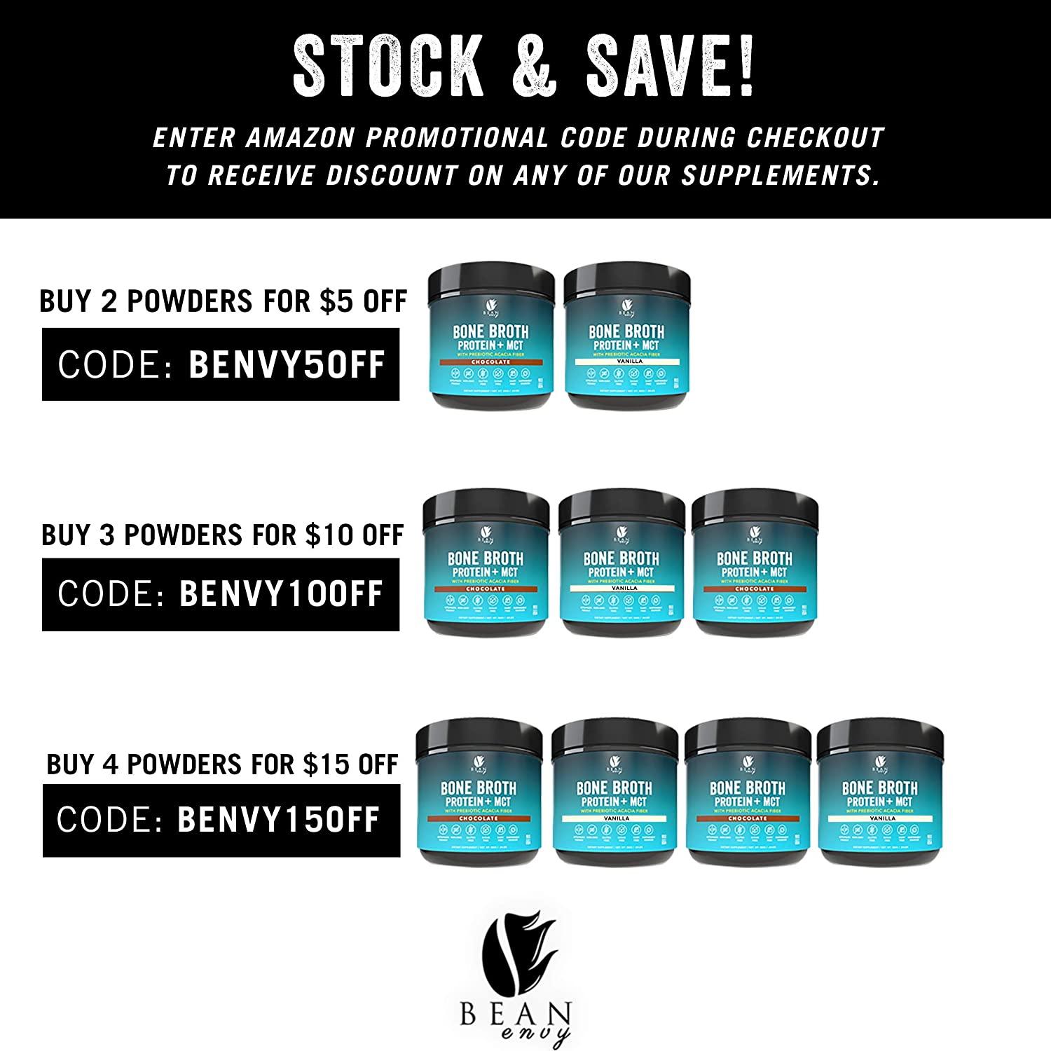 Bean Envy Bone Broth Protein Powder + MCT Oil + Acacia Fiber for Joint