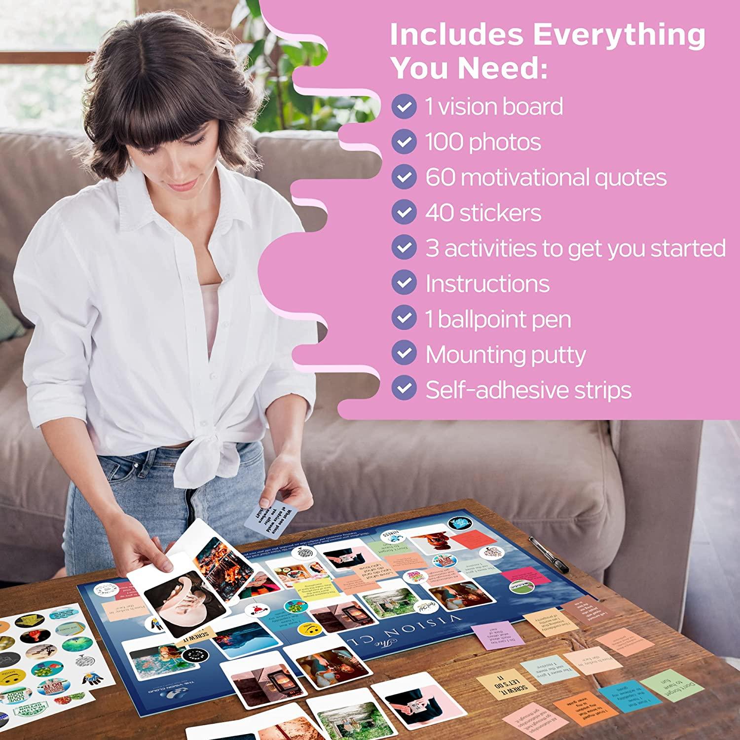 Vision Board Kit, Dream Boards With Motivational Stickers, Vision