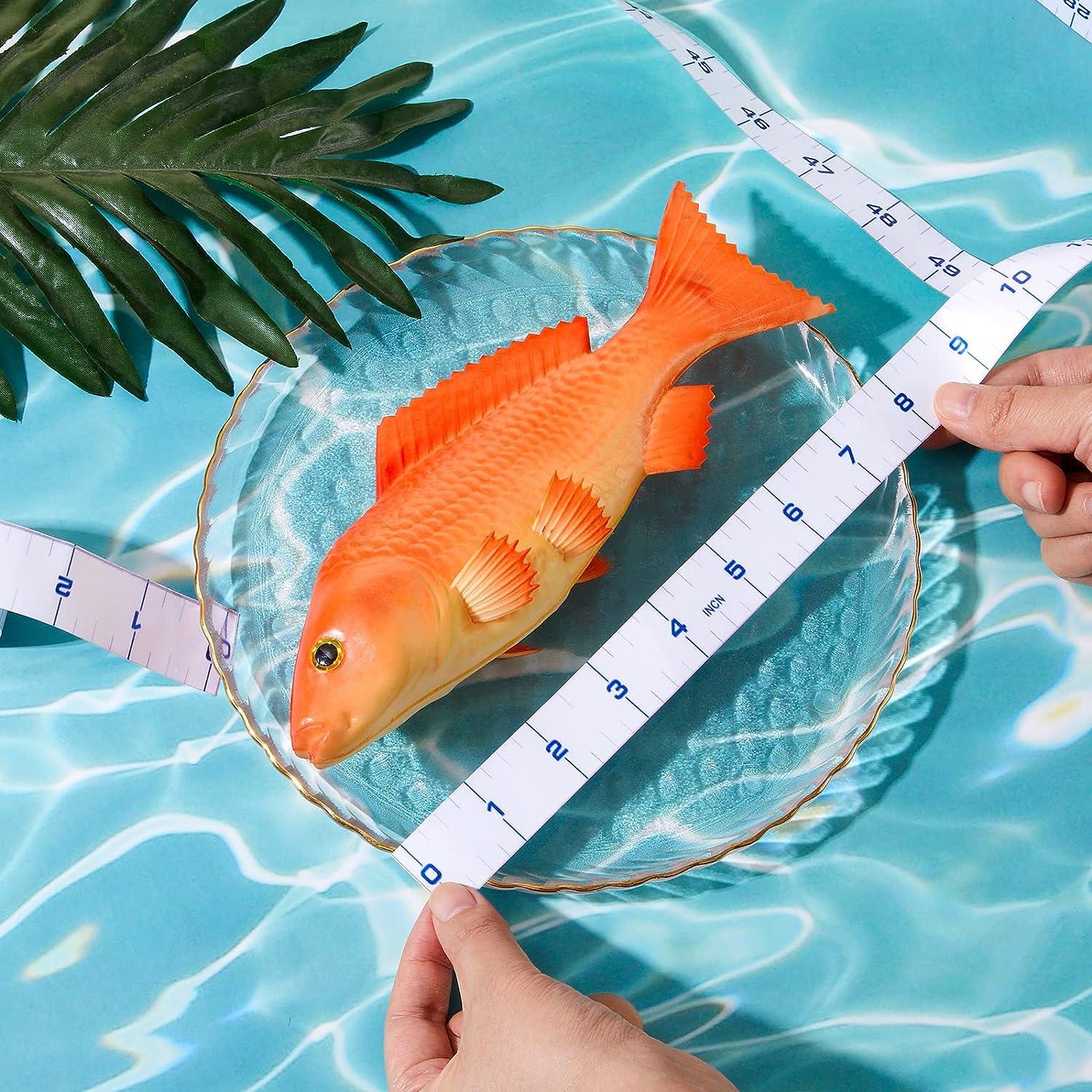 2 Rolls Fish Ruler 50 Inch Self Adhesive Measuring Tape Waterproof