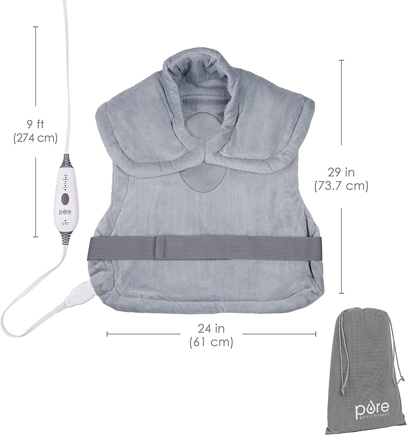 Pure Enrichment PureRelief XL Heating Pad for Back & Neck Heat