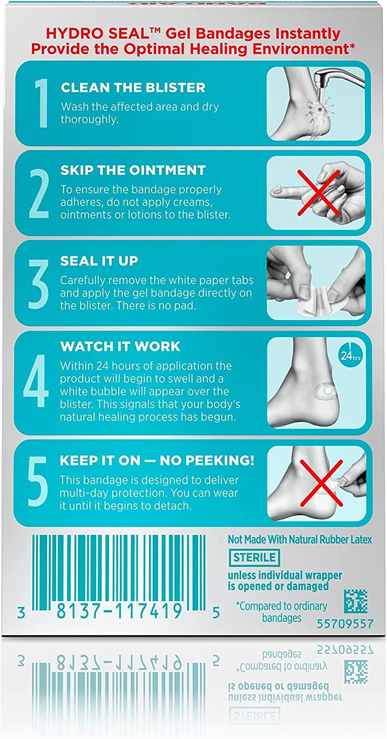 BandAid Brand Hydro Seal Adhesive Bandages for Heel Blisters