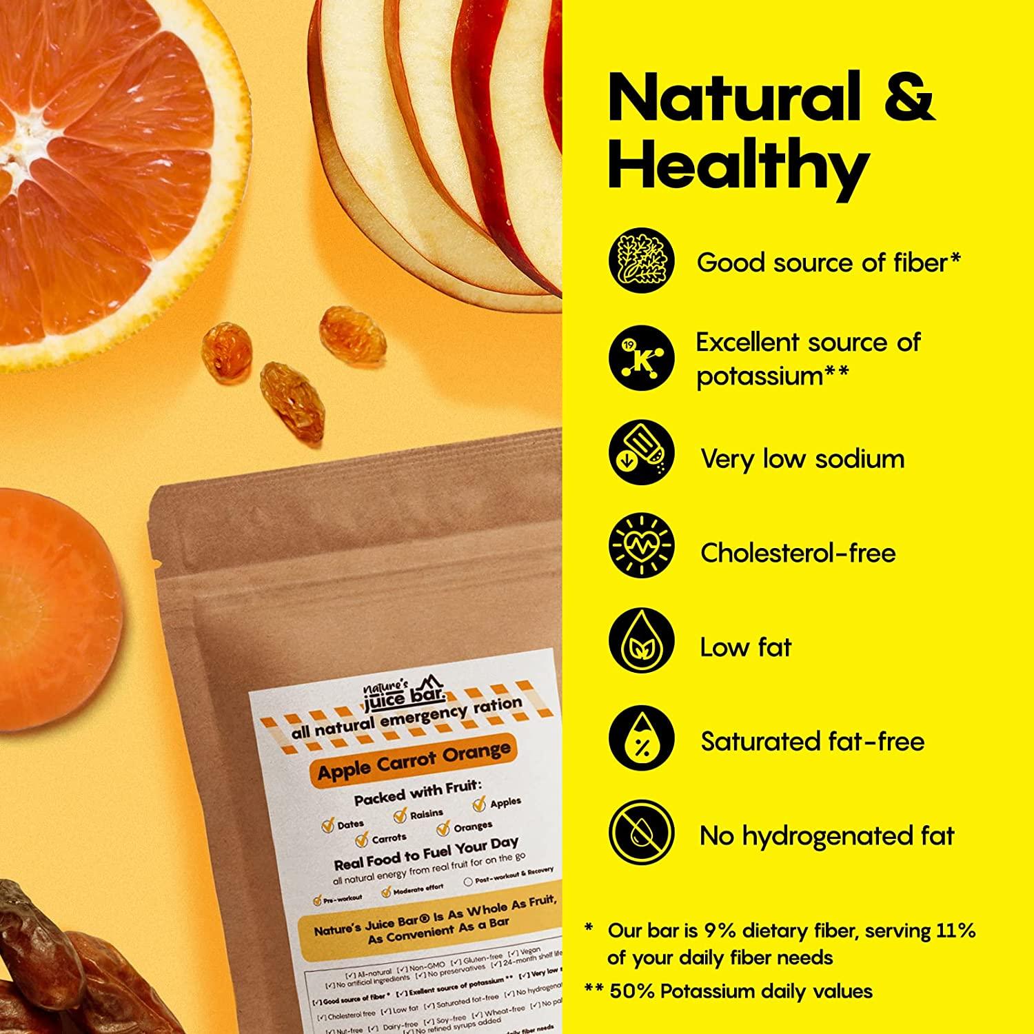 Nature’s Juice Bar Apple Carrot Orange Fruit Bars Healthy Vegan