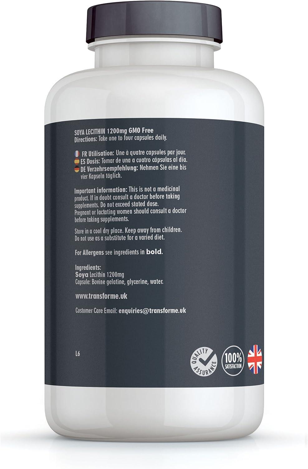 Transforme Lecithin Capsules 1200mg 240 Softgels Natural Source