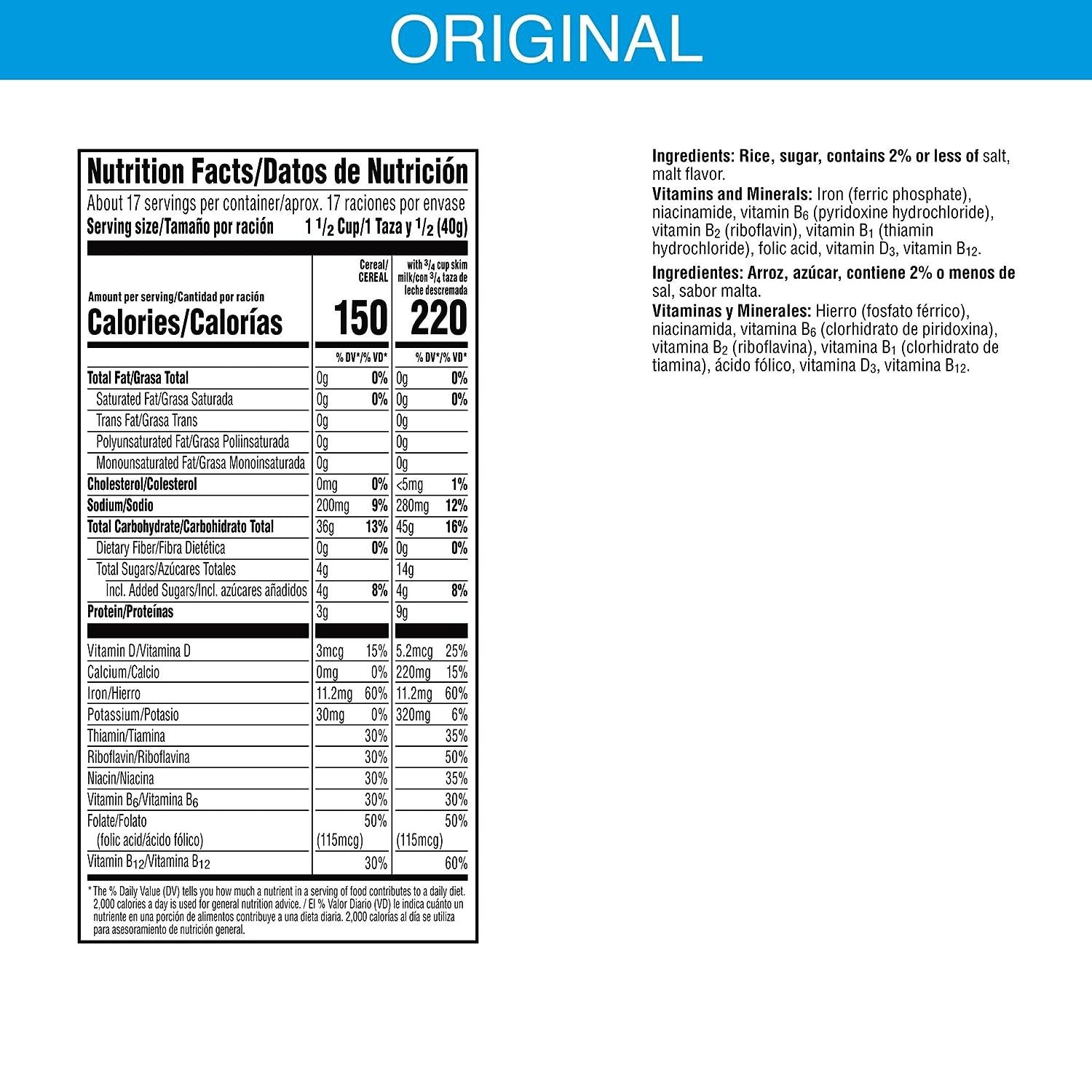 Kellogg's Rice Krispies Cereal 24oz Box - Original Rice Krispies Treats ...