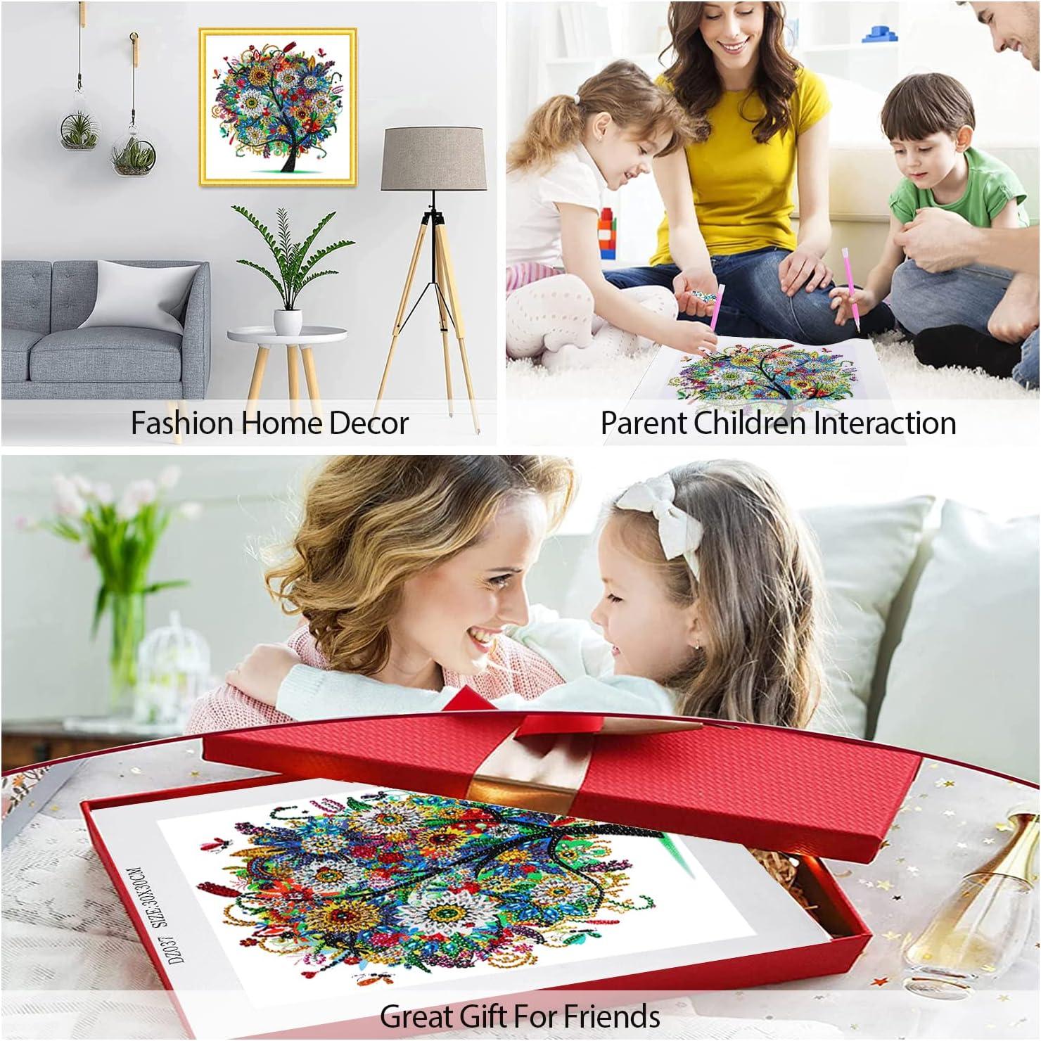 Kit Diamond Painting 5D DPHERO Albero Della Vita 30x40 Cm – Tela HD, Diamanti Rotondi Full Drill, Extra 30% – Fai Da Te Antistress Per Adulti E Principianti