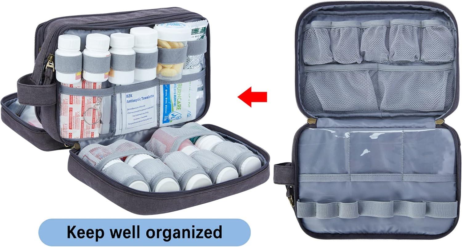 Leudes Travel Pill Bottle Organizer,Medicine Organizer and Storage