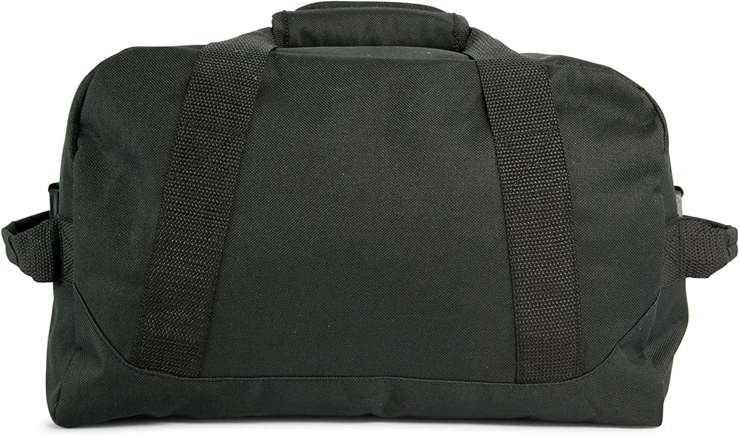 DALIX 14" Small Duffle Bag Two Toned Gym Travel Bag Small Black