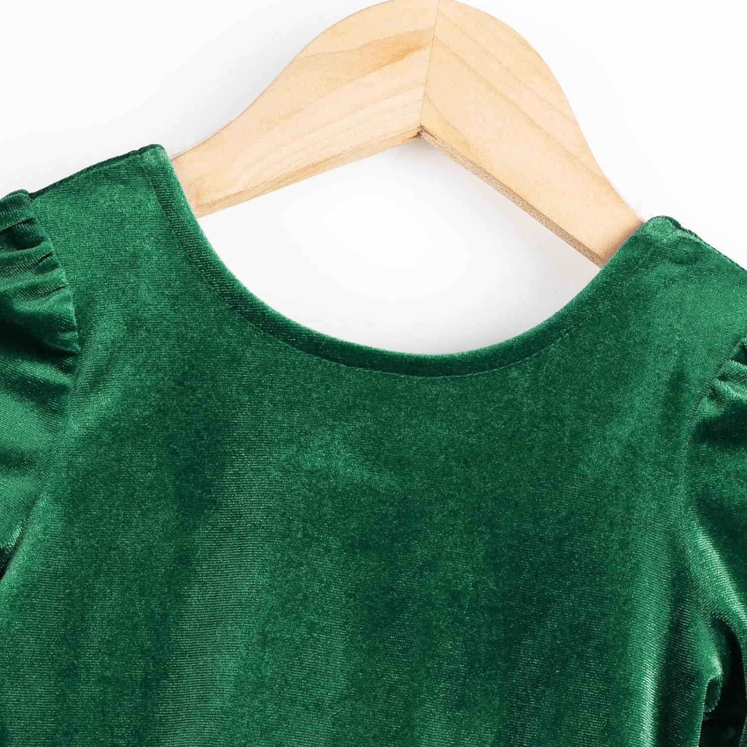 green emerald velvet dress Kids Skye Velvet Dress main image 1