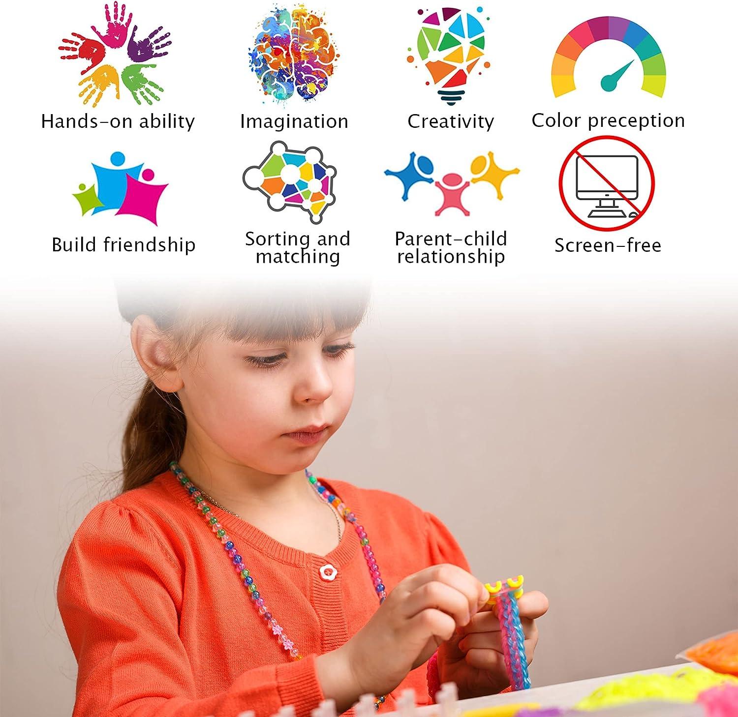 Rubber Bands Loom DIY Weaving Tool Box Creative Set Elastic Silicone  Bracelet Kit Kids Toys for Children Girls Gift 5 10