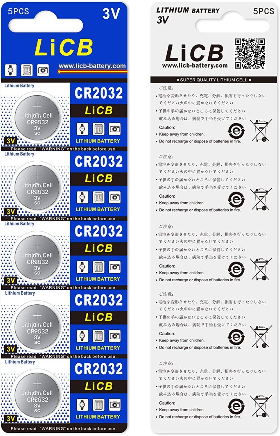 LiCB CR2450 3V Lithium Battery(10-Pack)