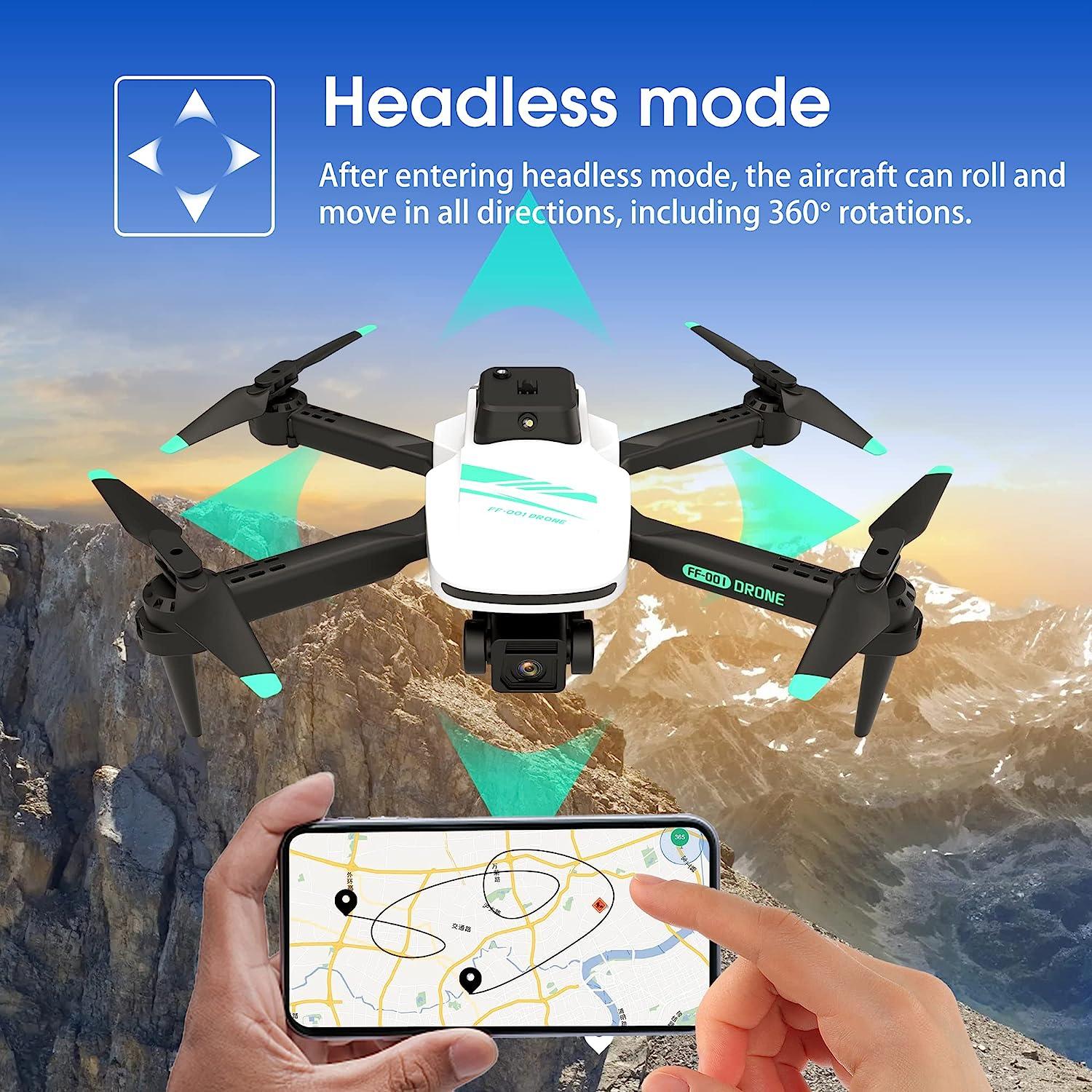 TizzyToy Drone with Camera 4K, Drones for adults, WiFi FPV RC Quadcopter  with Gesture Control, 3D FlipFoldable Mini Drones Toys Gifts for Kids  Beginners, Drone with LED Lights, Headless Mode,One Key Start