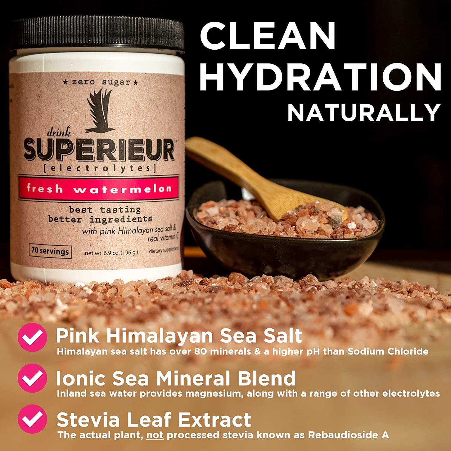 Superieur Electrolytes Plant Based Electrolyte Supplement w/ Sea