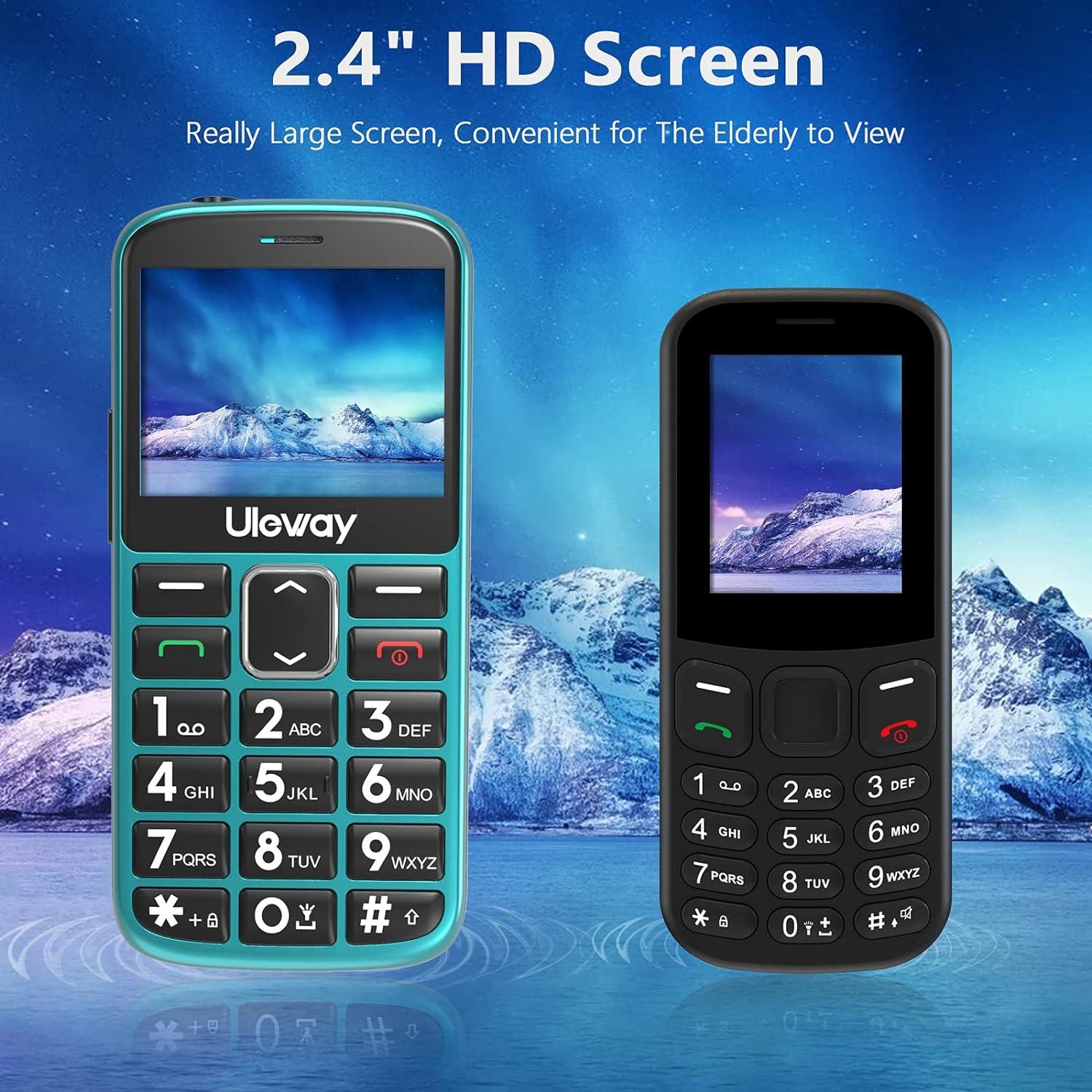Uleway Big Button Mobile Phone for Elderly Dual Sim Unlocked SOS Emergency Button Hearing