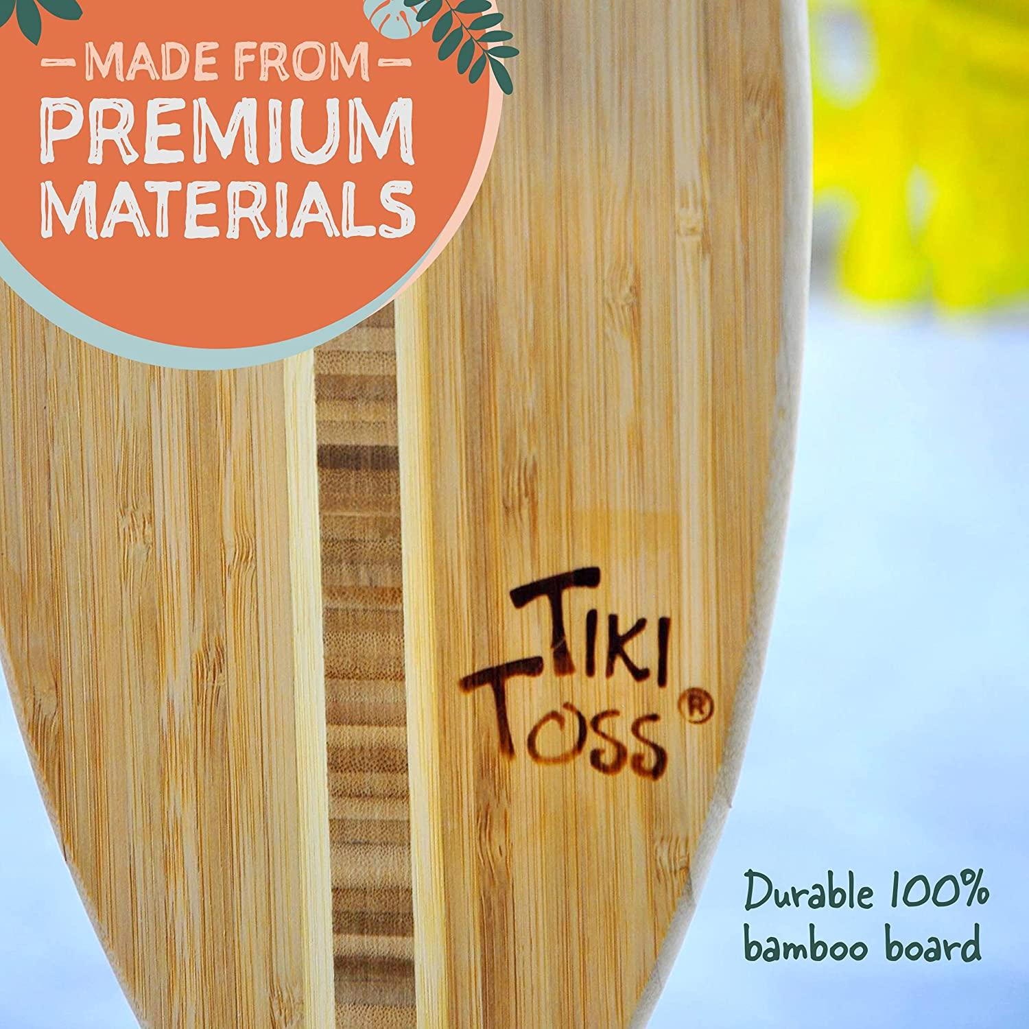 Tiki Toss Ring Toss Game Surfboard Edition for Adults 13 Inch