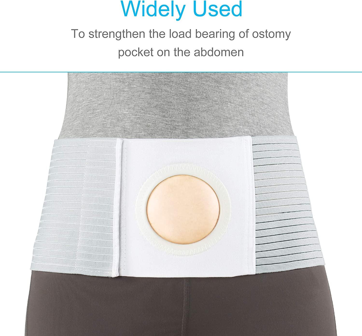 REAQER Adjustable Ostomy Hernia Belt (Hole 3.14") Unisex Stoma Support