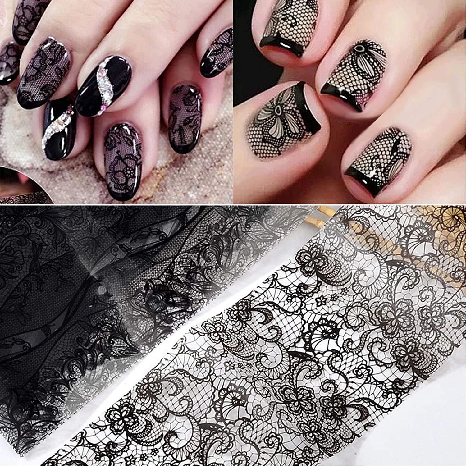 18 Different Nail Designs Easy Tutorials | Lace nail art, Lace nails, Nail  art