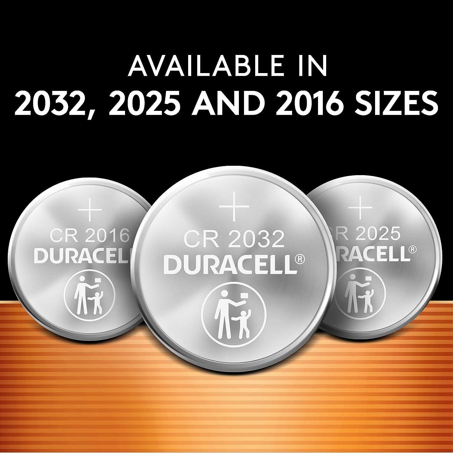 Duracell 2025 3V Lithium Coin Battery with bitter coating 4 count
