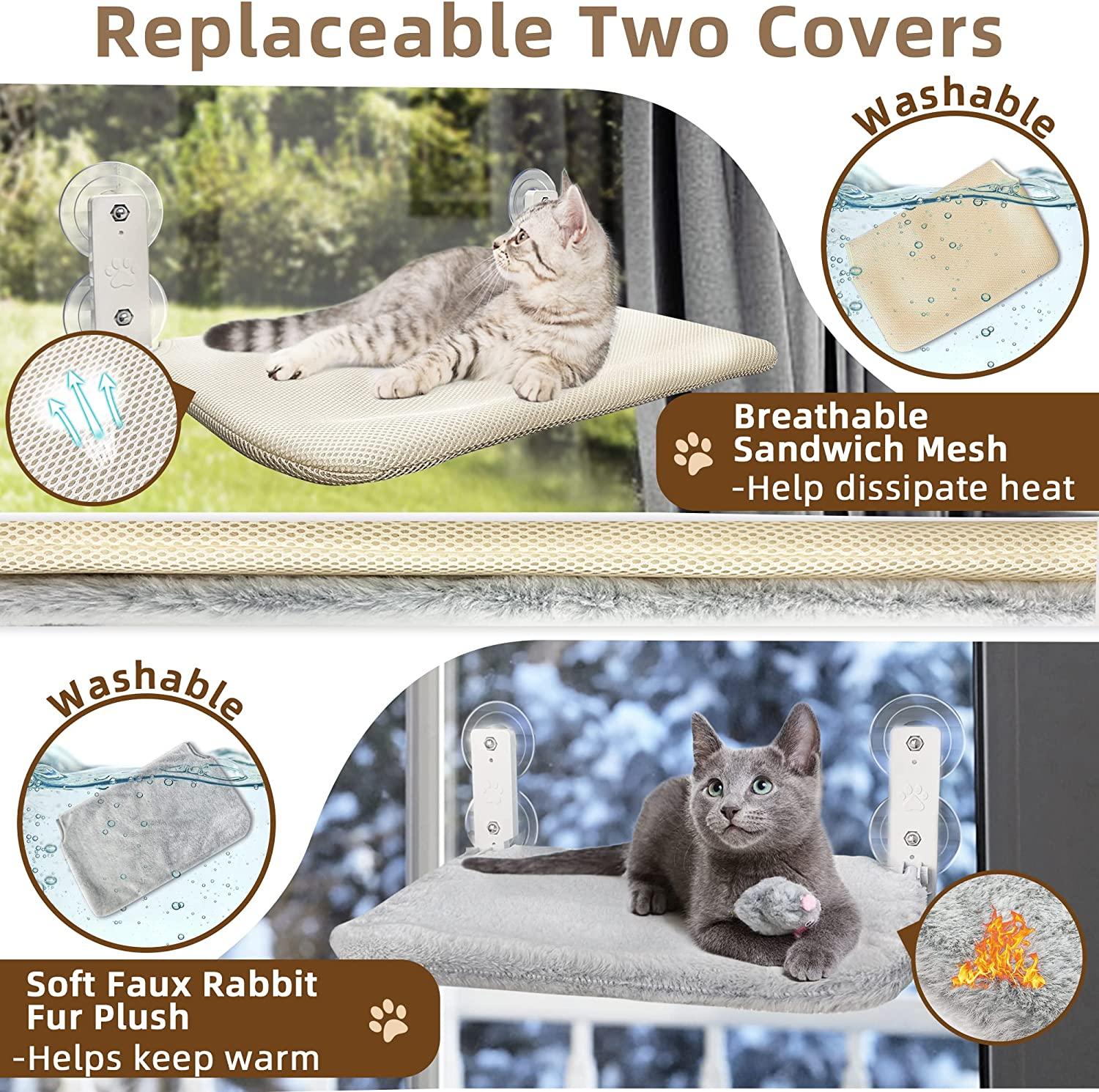 Heated cat top window perch