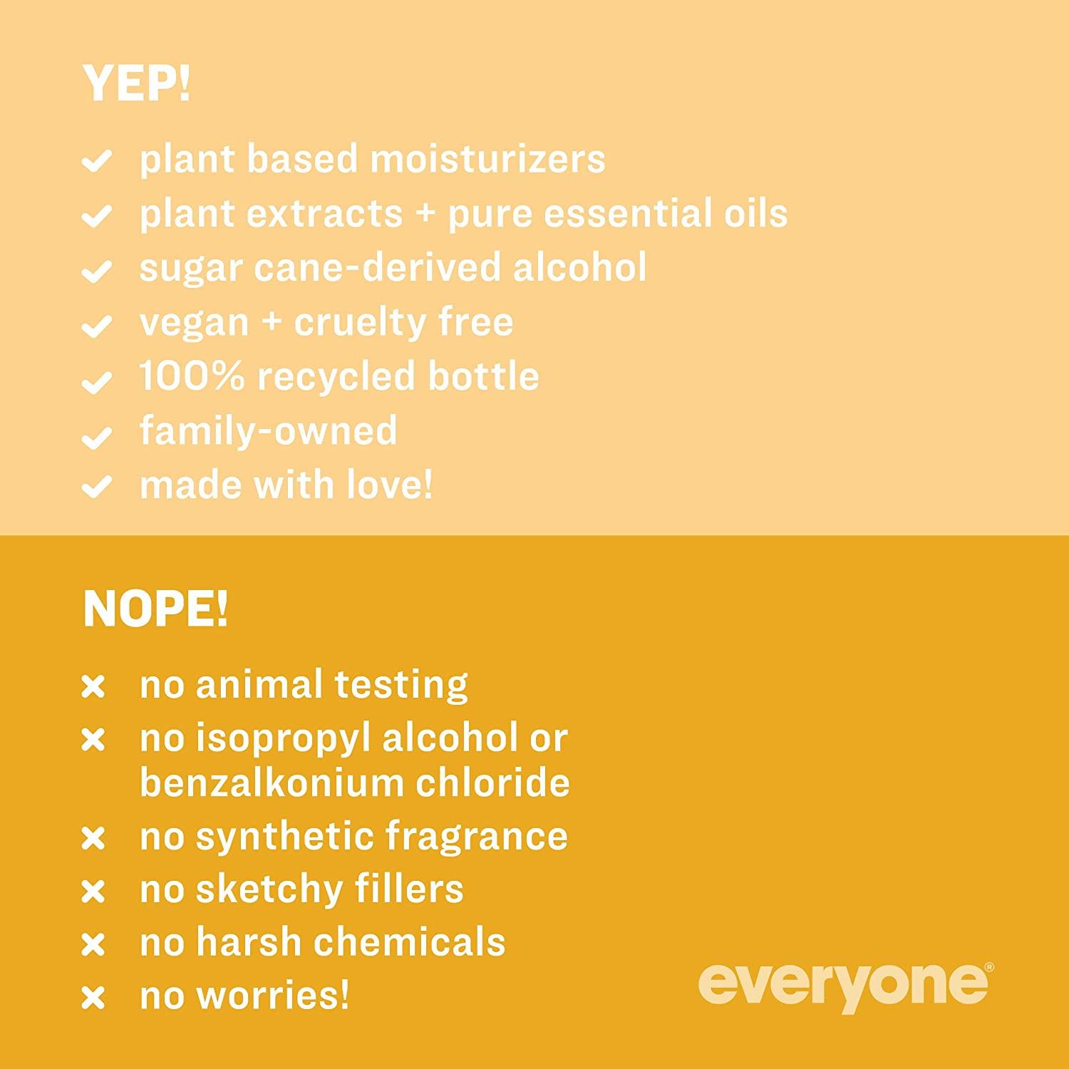 everyone for every body Hand Sanitizer Spray, 2 Ounce (Pack of 6