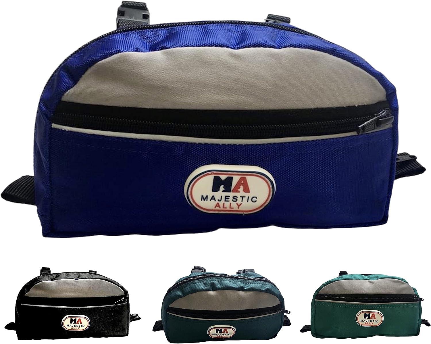 Majestic Ally English Saddle Carry Bag - 1000D Nylon Hunter Green | Reflective Equestrian Travel Case